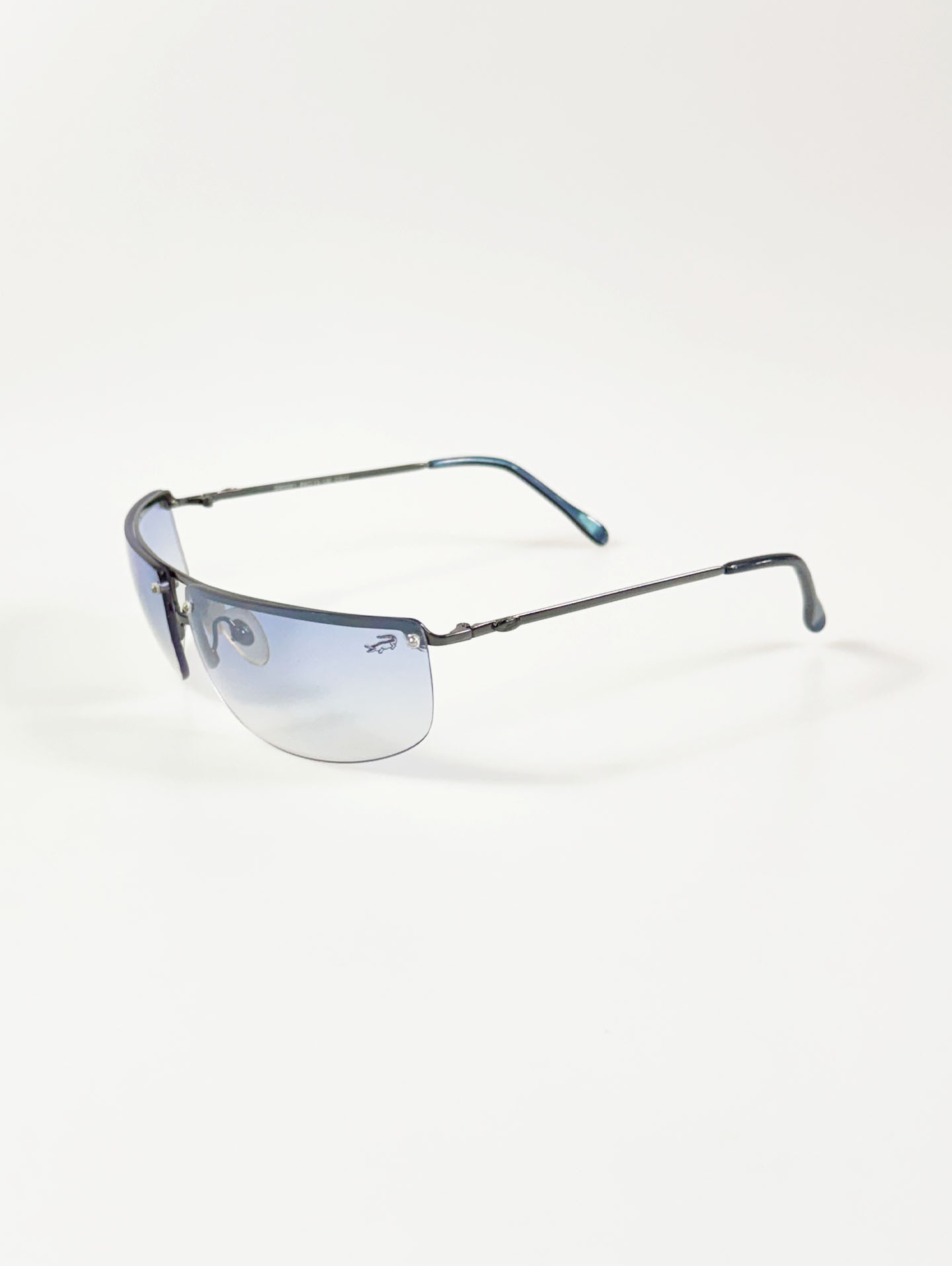 90's Cartelo Rimless Double Bridge Square Metal Tint Sunglasses