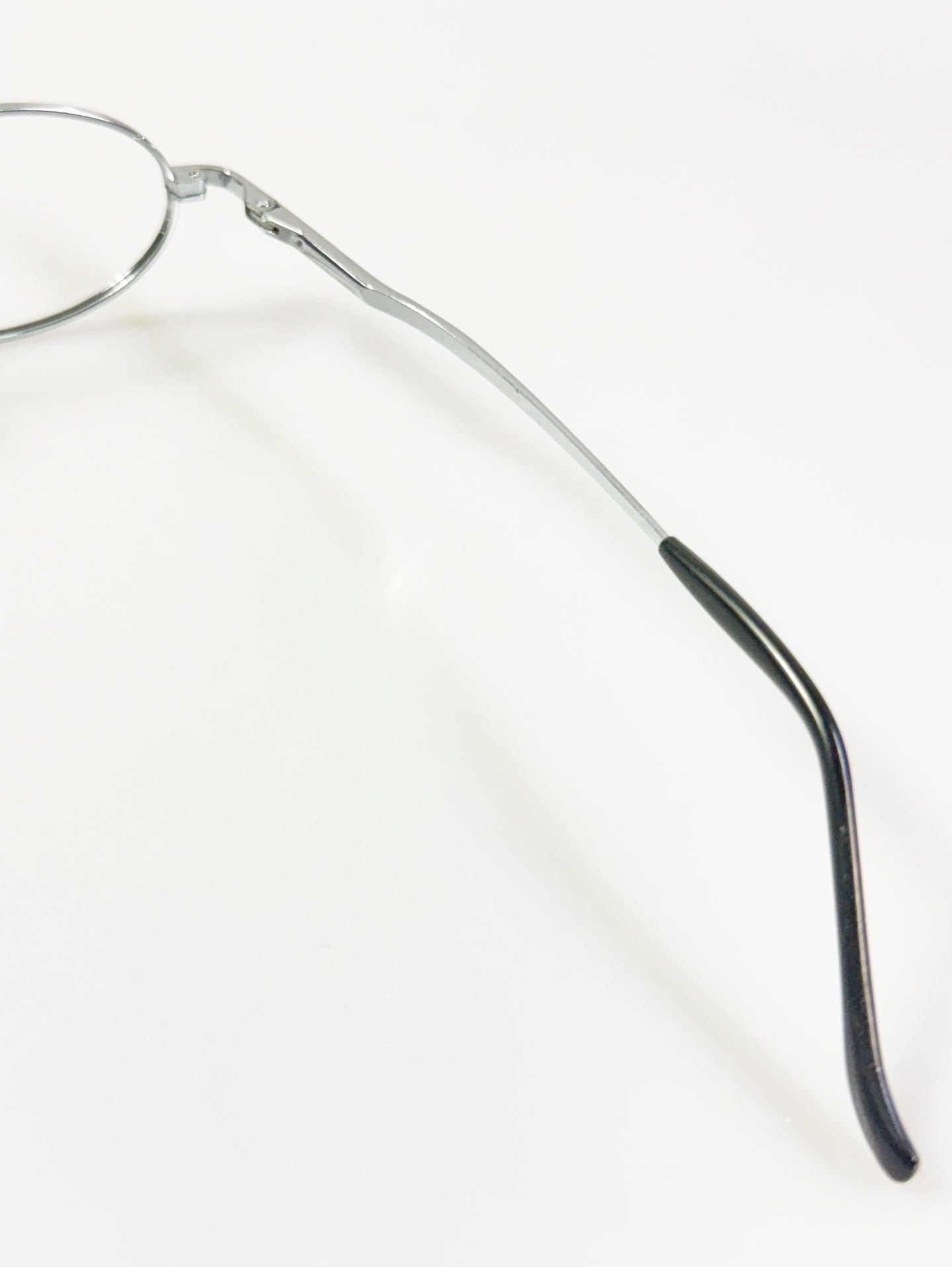 Silver Slim Oval Metal Frame Glasses