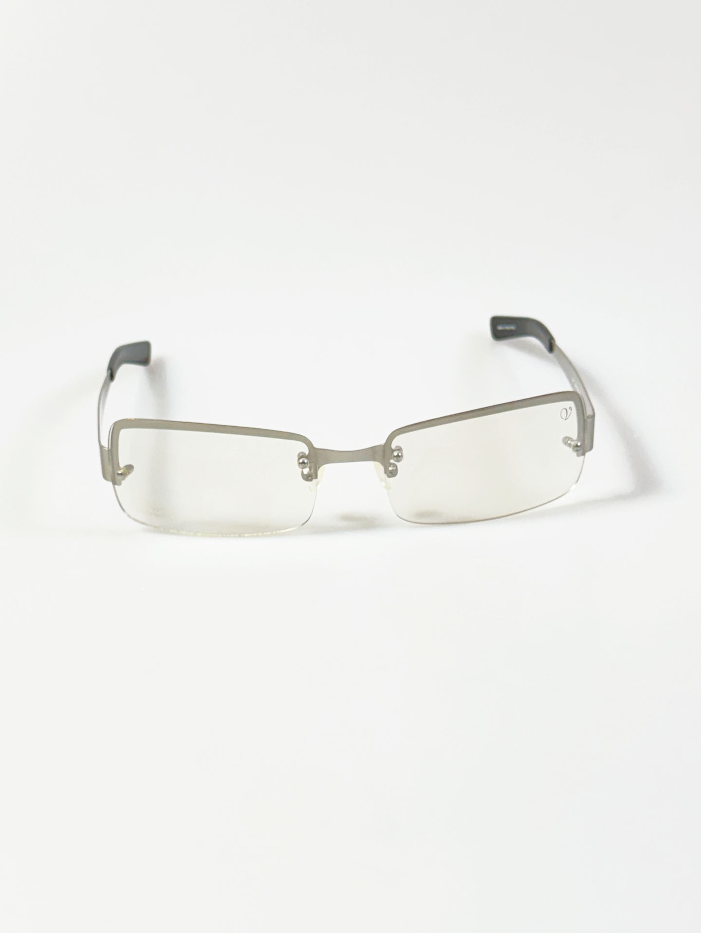 SILVIO VALENCIA Silver Rimless Square Metal Tint Sunglasses