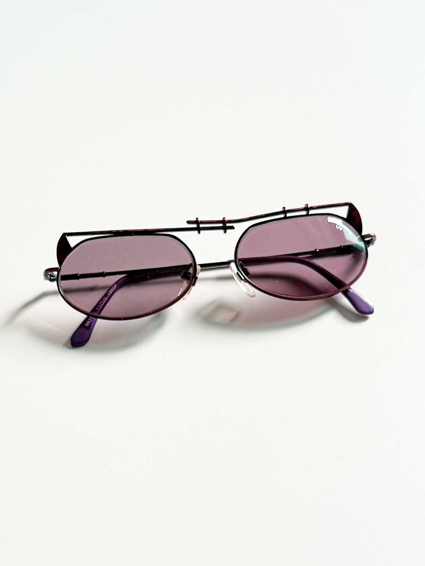 90's MICHIKO LONDON Iridescent Double Bridge Sunglasses / 3 Colors