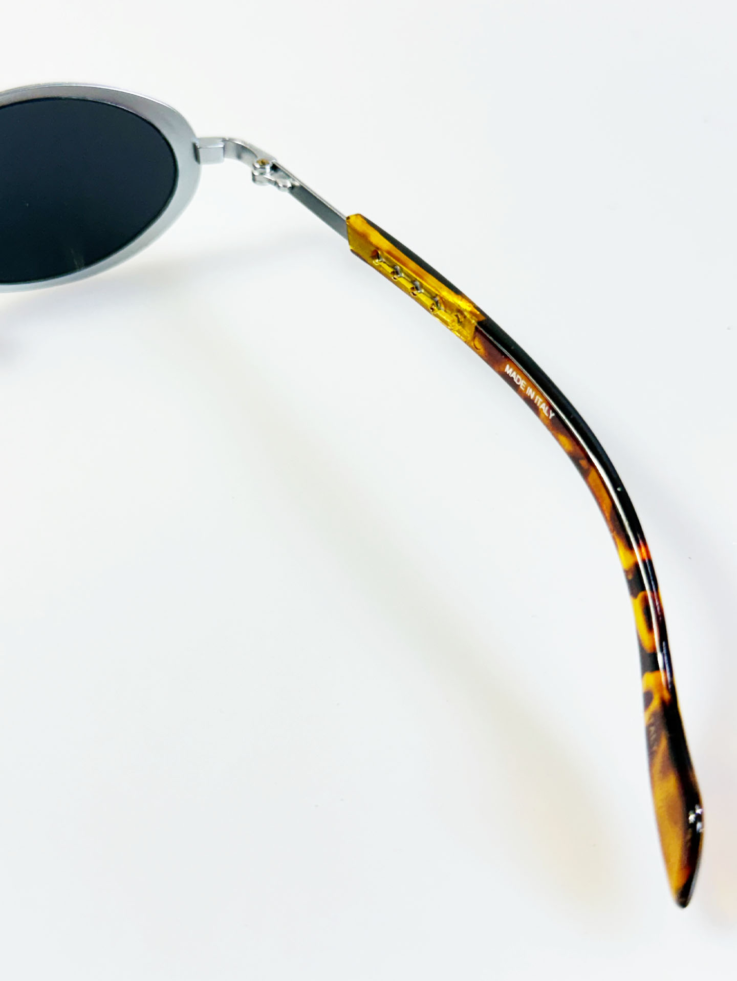 90's VORTEX Silver Slim Oval Metal Sunglasses