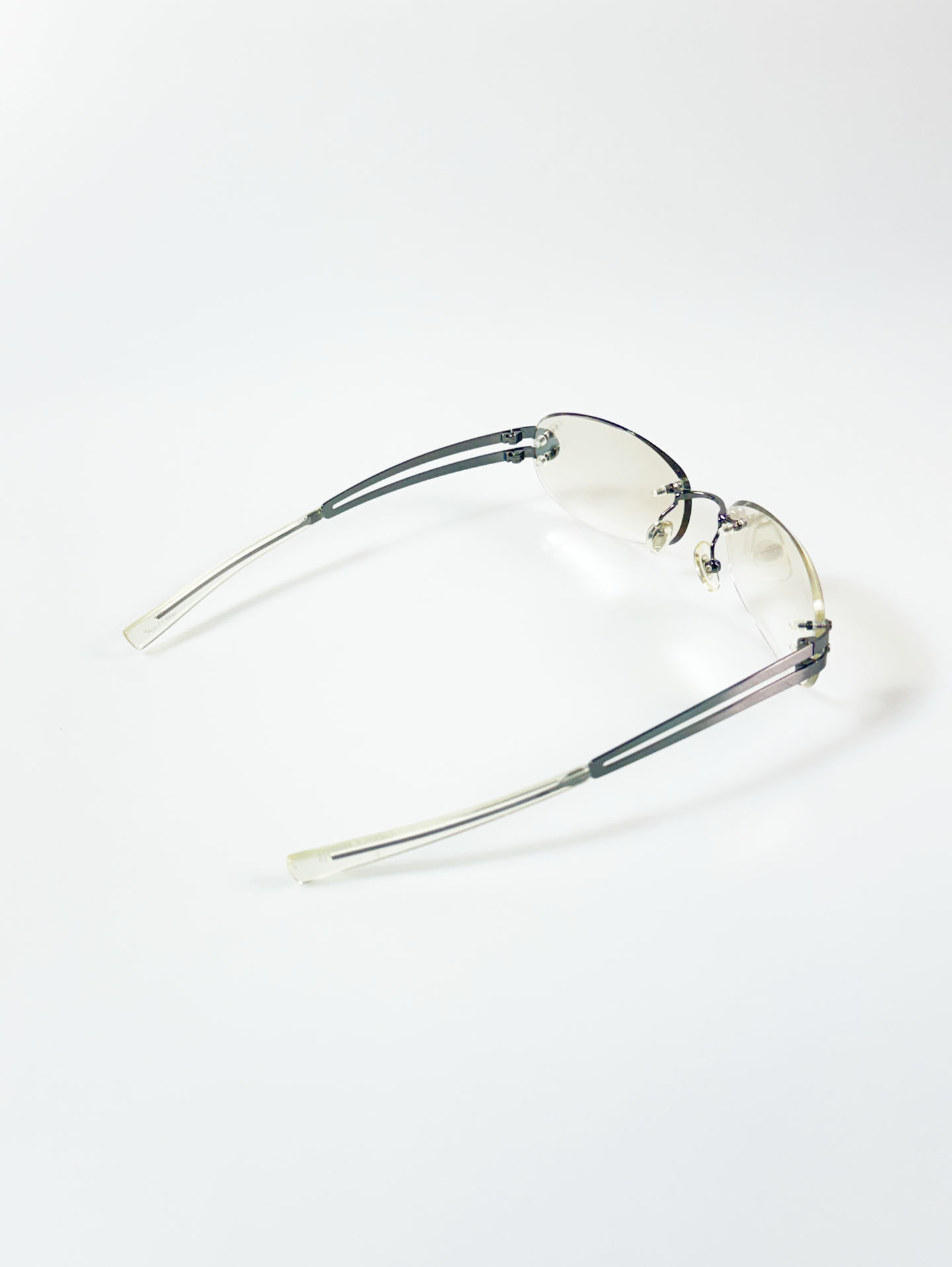 CAPRIO Rimless Square Metal Tinted Sunglasses
