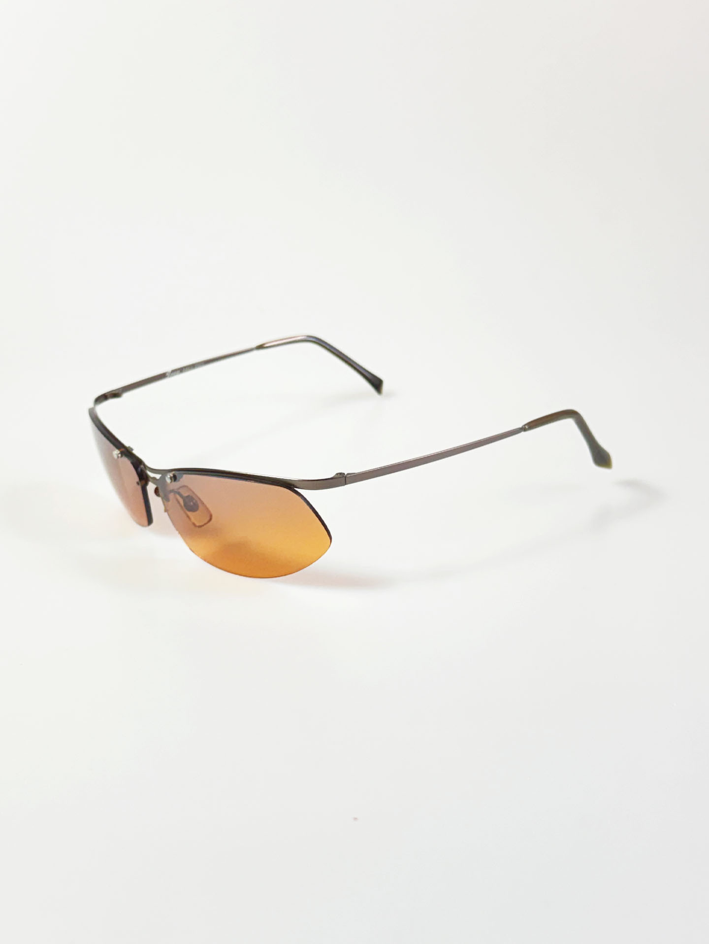 90's JEEP Rimless Square Wrap Metal Titned Sunglasses