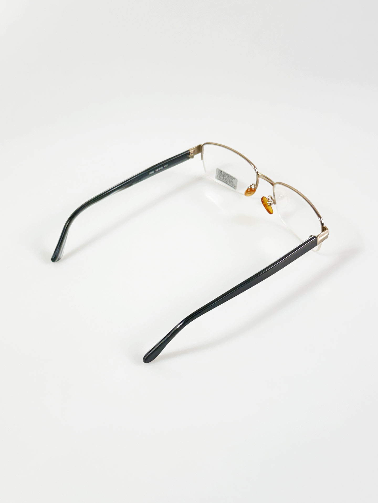 LUKAS Paris Gold Square Half-Rim Metal Glasses