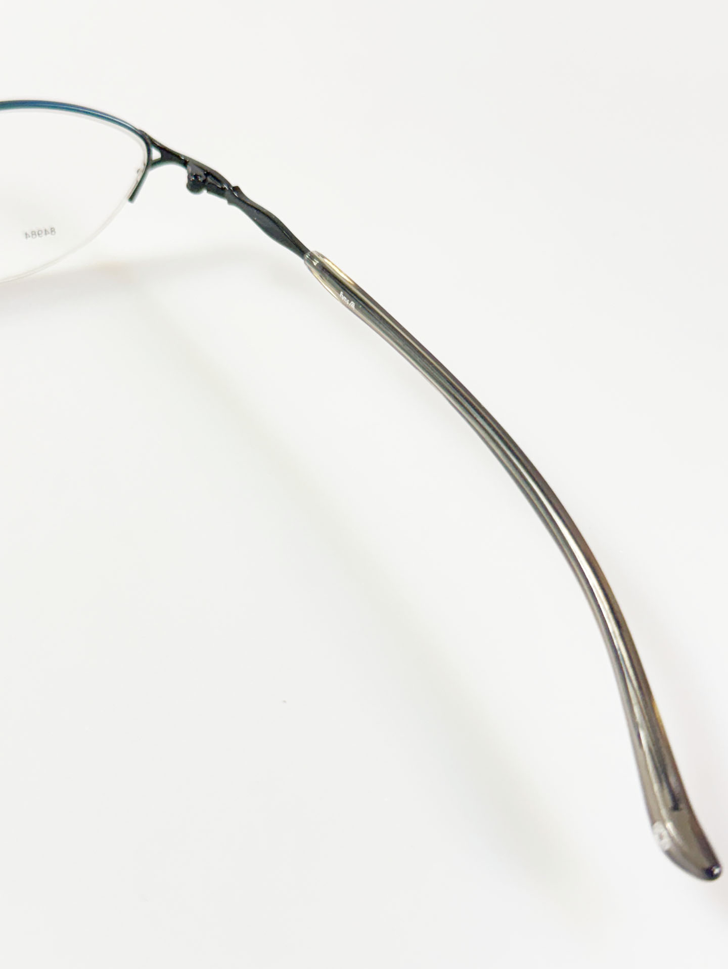 90's FUTIS Semi-Rimless Oval Metal Frame Glasses