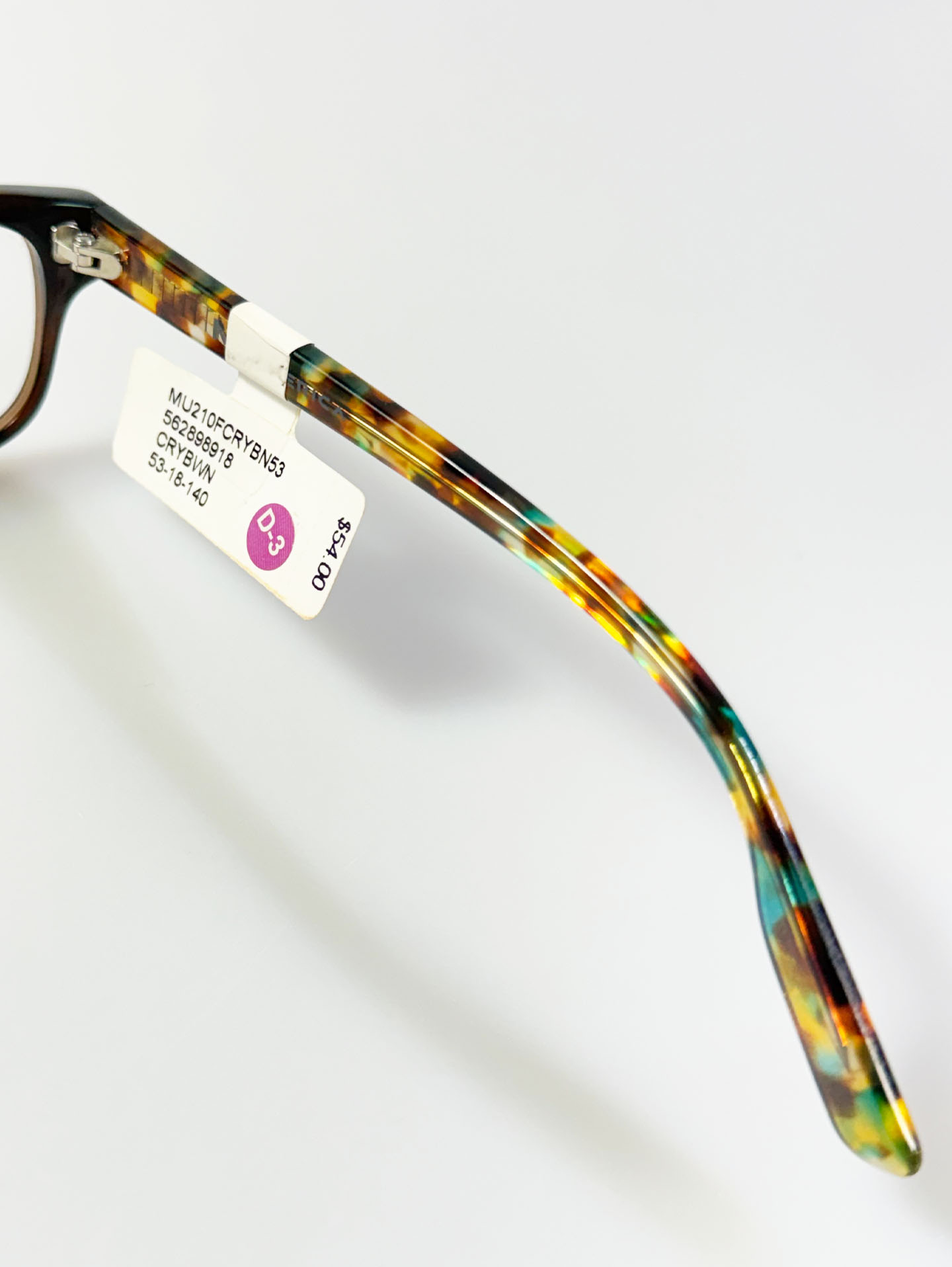 M AMERICA Brown Acetate Square Frame Glasses