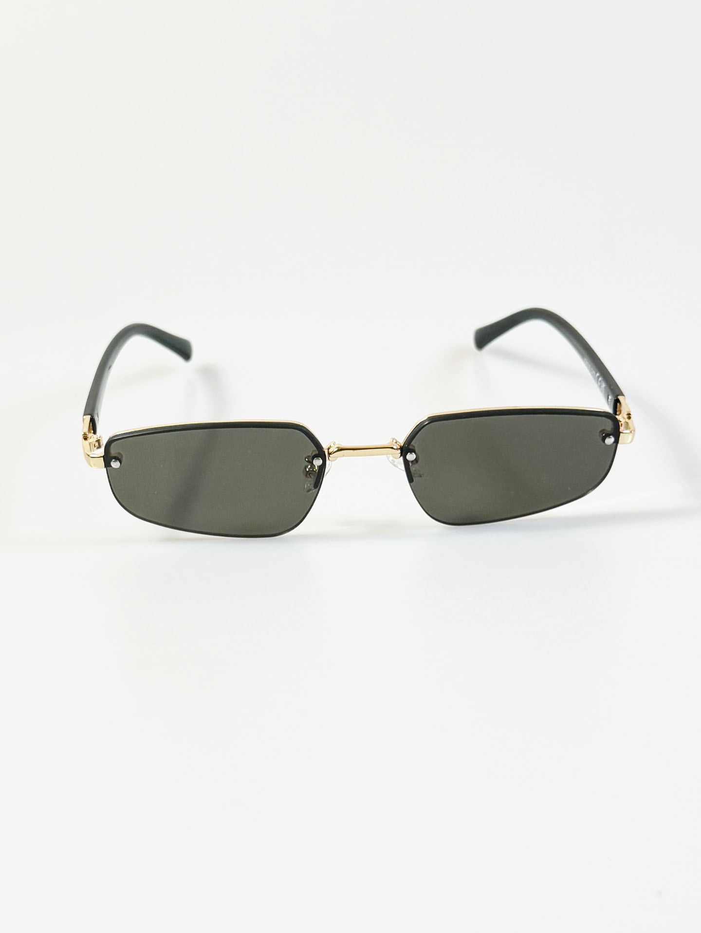 Rimless Square Metal Frame Sunglasses