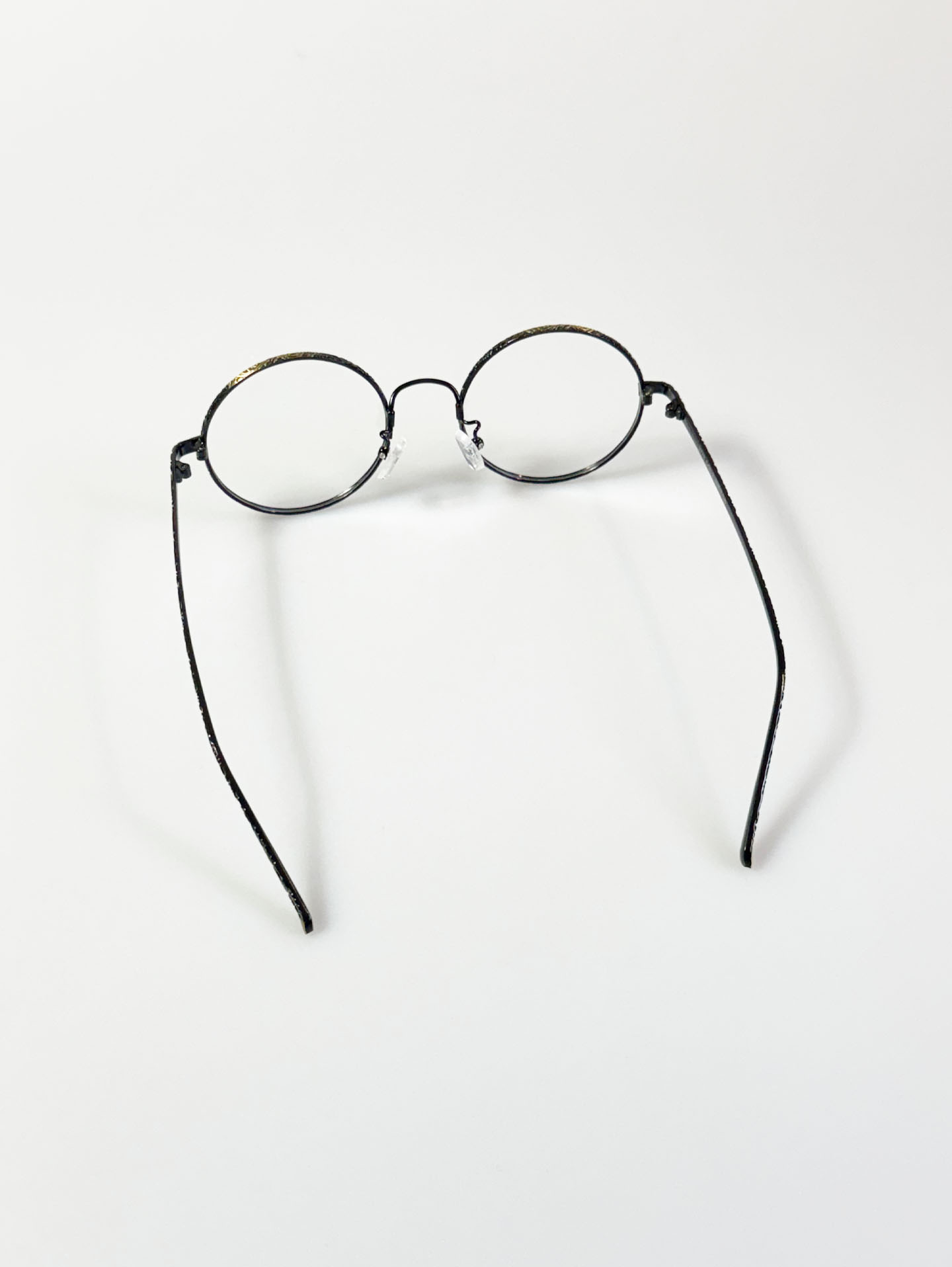 Classic Slim Oversized Round Metal Frame Glasses