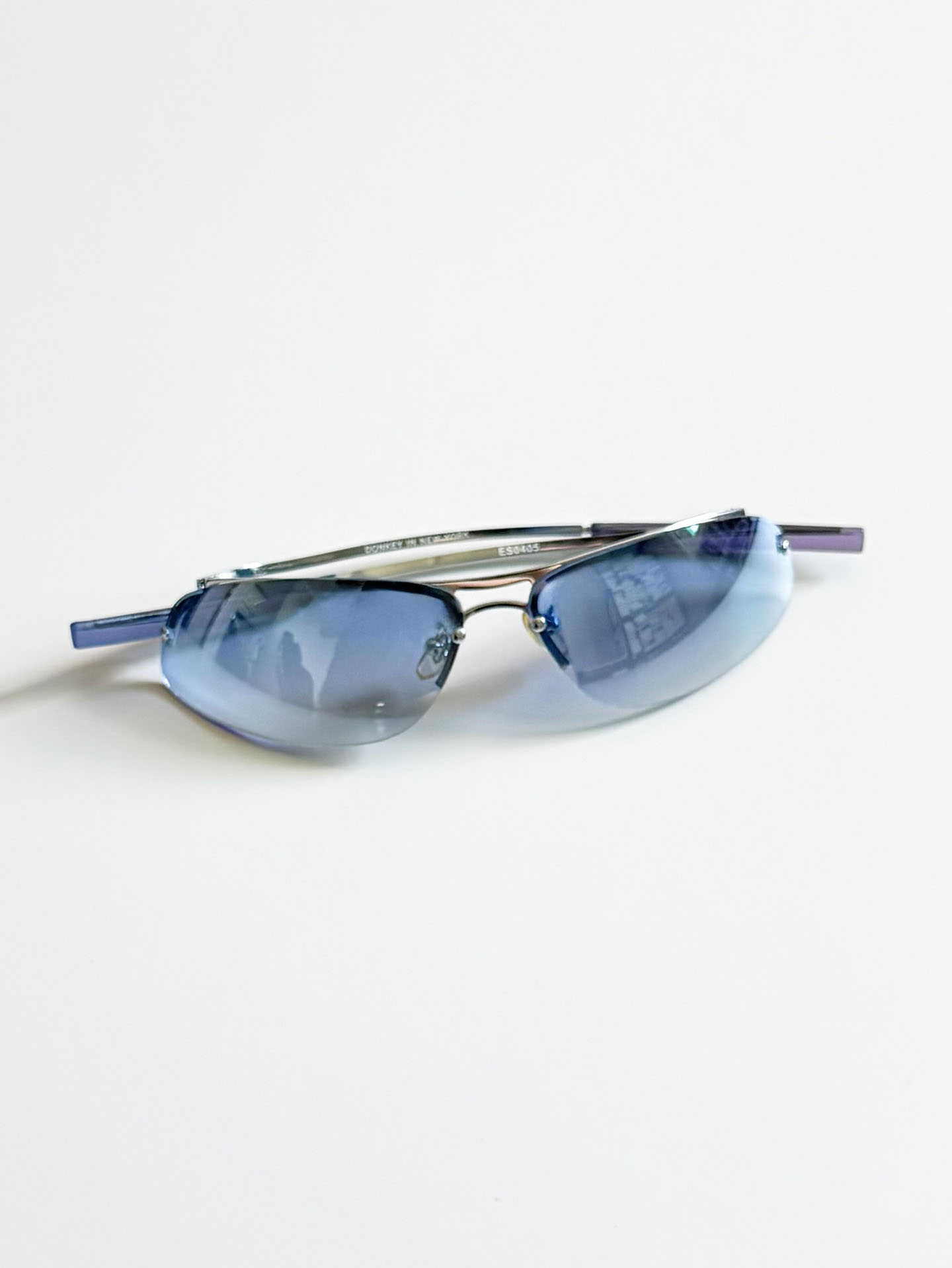 90’s Donkey In NewYork Rimless Square Tinted Sunglasses