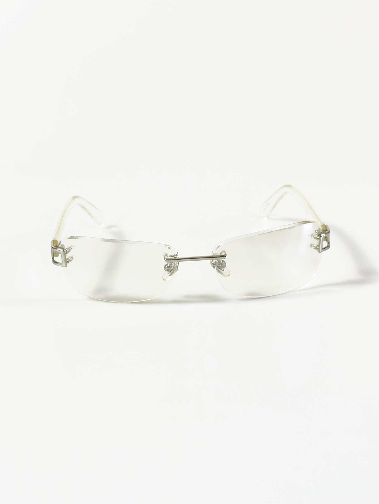 CAPRIO Rimless Square Metal Tinted Sunglasses