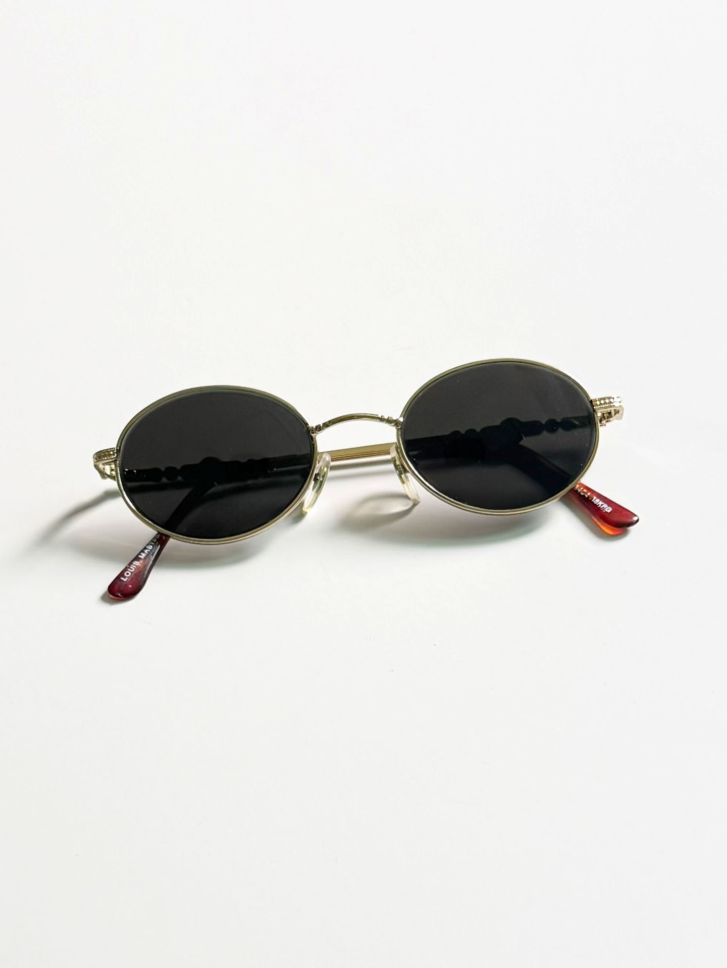 90's Louis Master Gold Slim Oval Metal Sunglasses