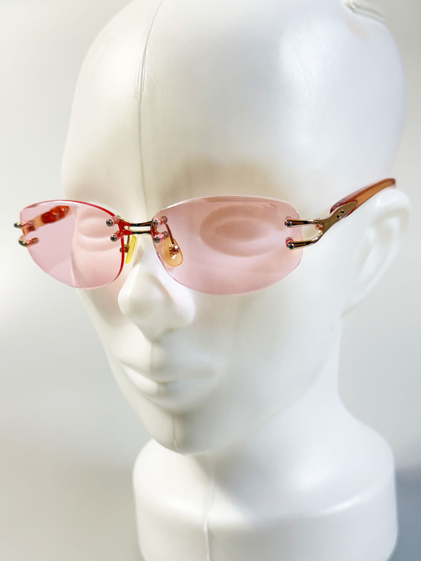 90's CROCOKIDS Rimless Oval Metal Tint Sunglasses