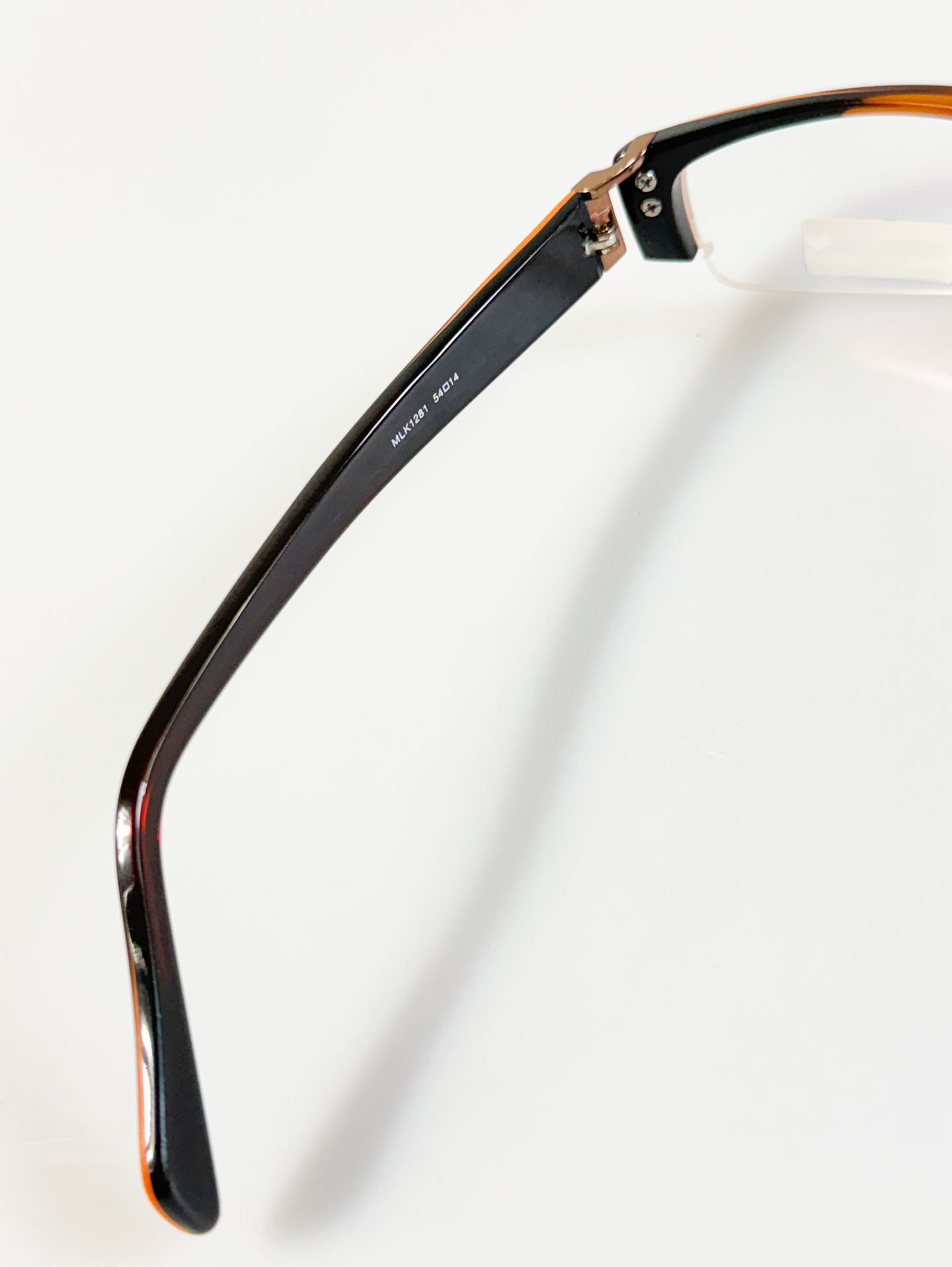 90's Michiko London Half-Rim Square Acetate Glasses