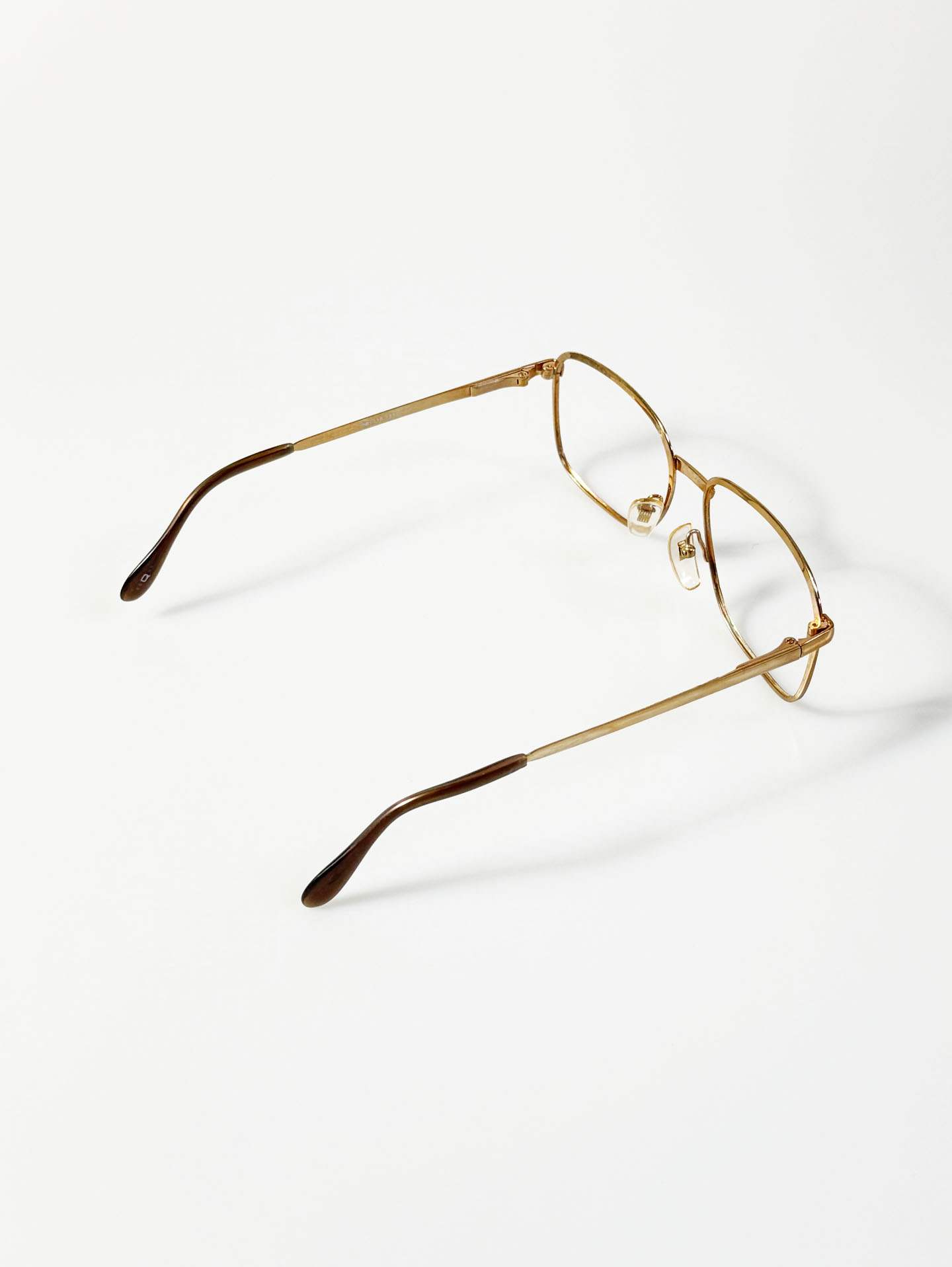 90's SENSO Classic Square Gold Metal Frame Glasses