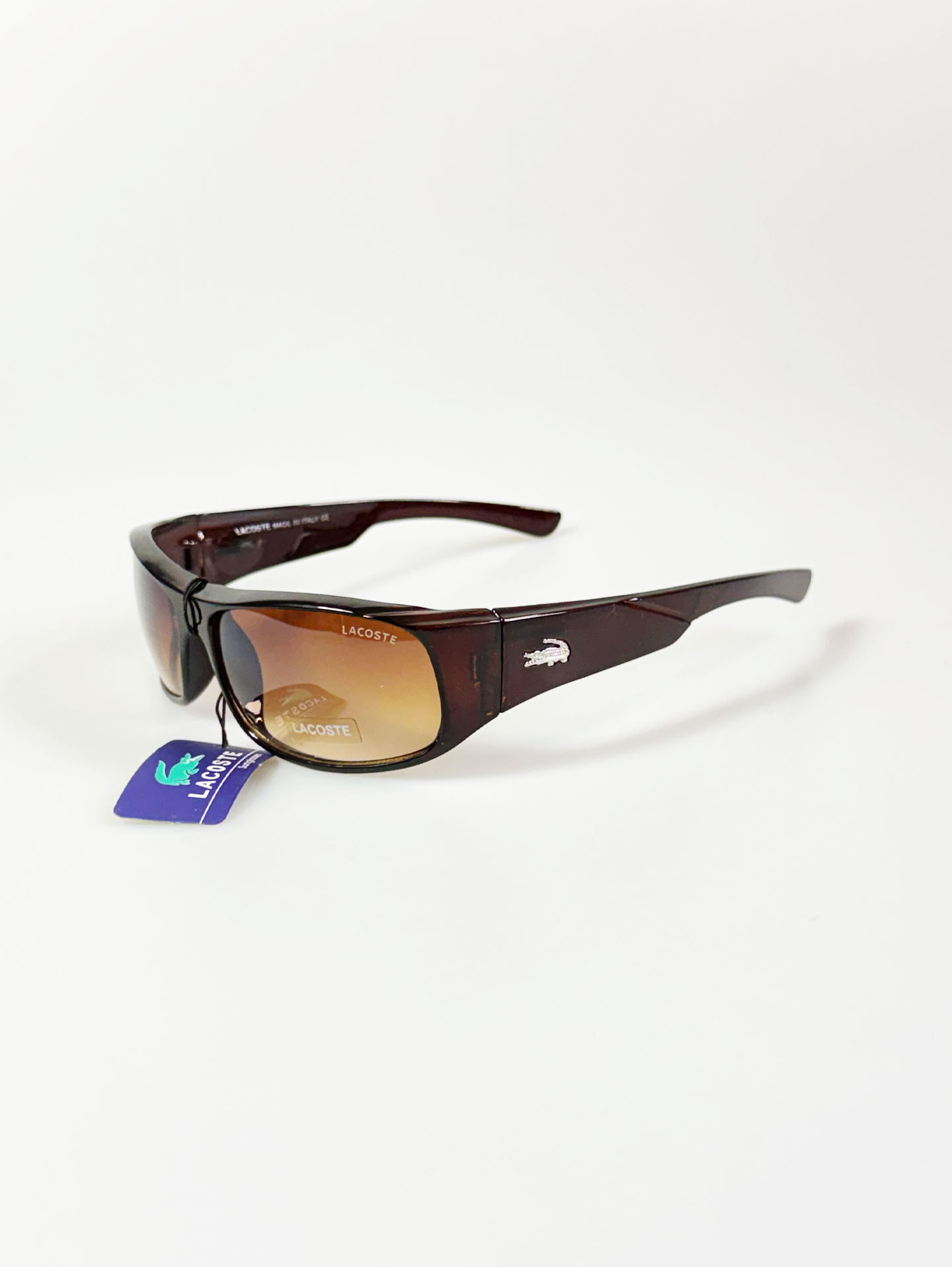 90's Lacoste Square Wraparound Tinted Sunglasses