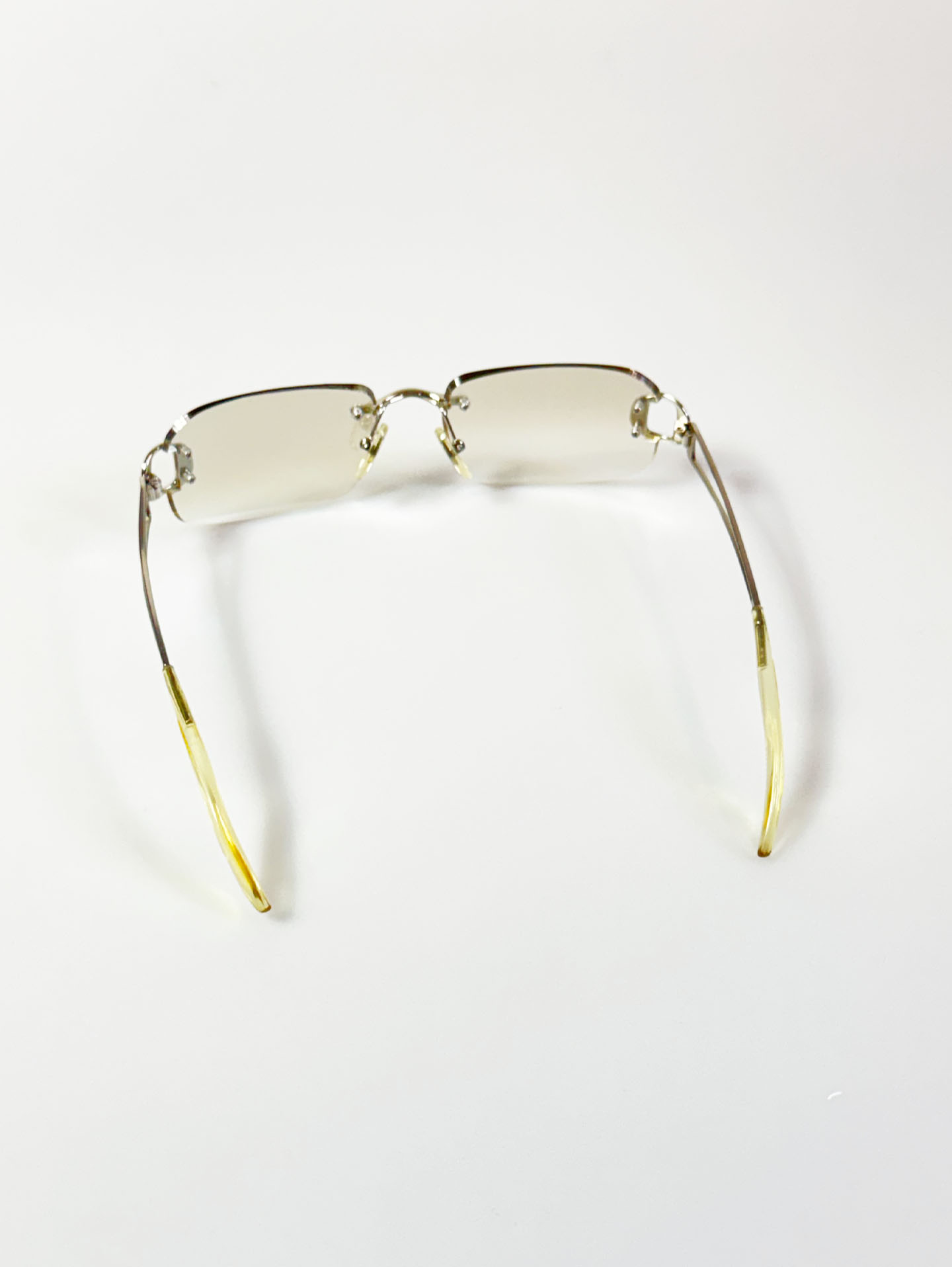 CAPRIO Rimless Square Metal Tinted Sunglasses