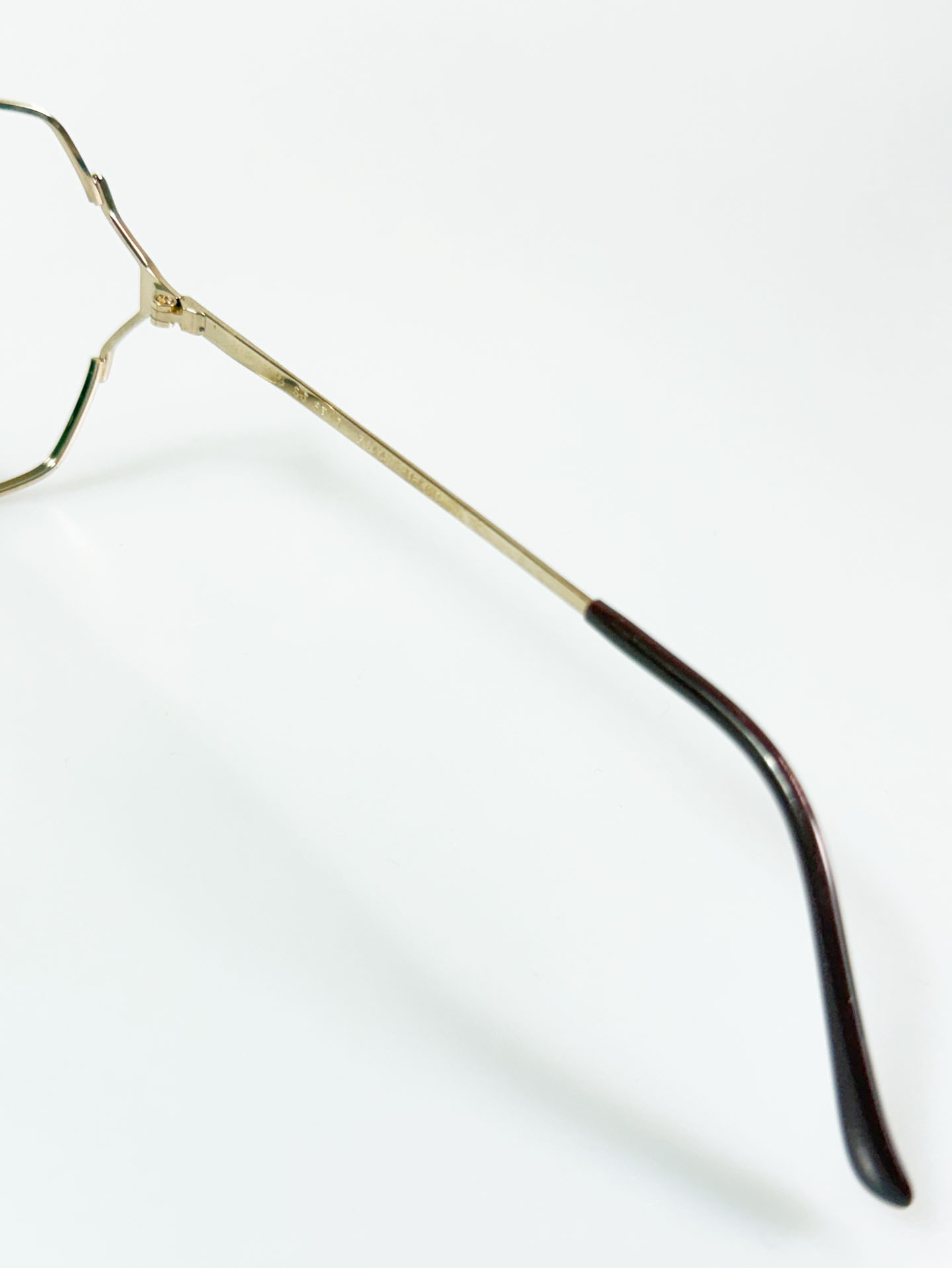 90's SJ STAR Gold-Tone Geometric Metal Frame Glasses