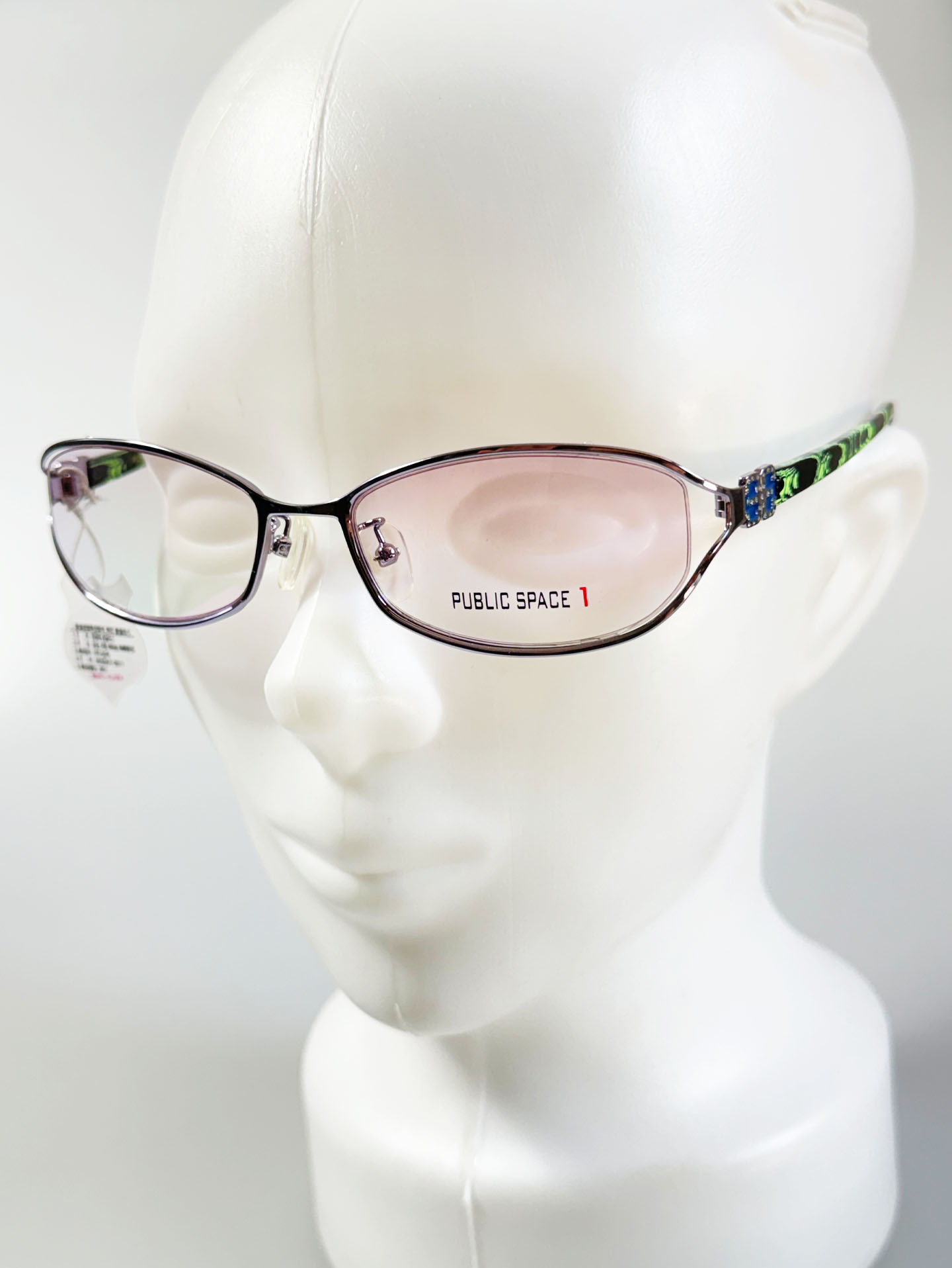 PUBLIC SPACE Lavender Slim Oval Metal Frame Glasses