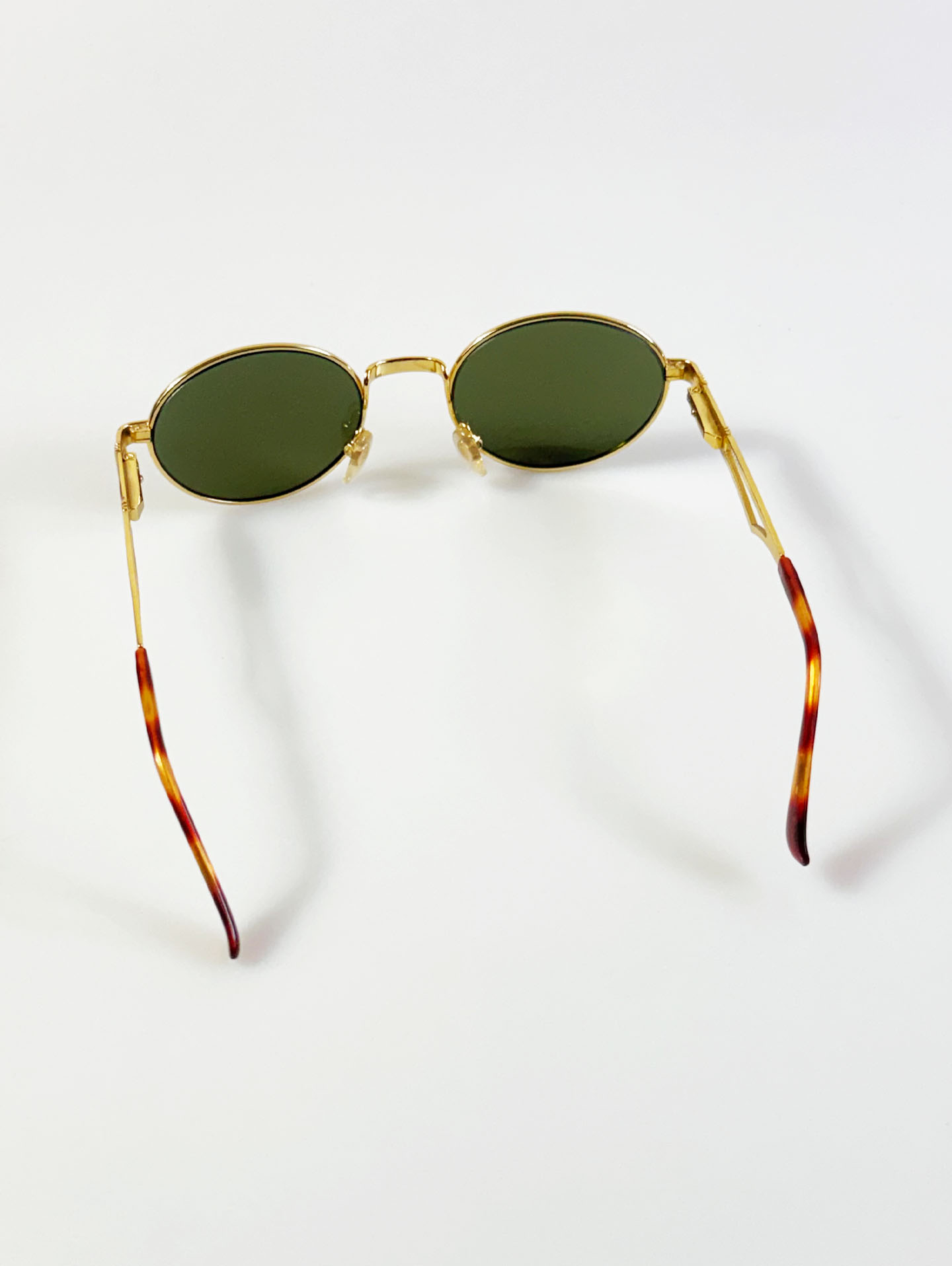90's HARLEY Gold Oval Metal Frame Sunglasses