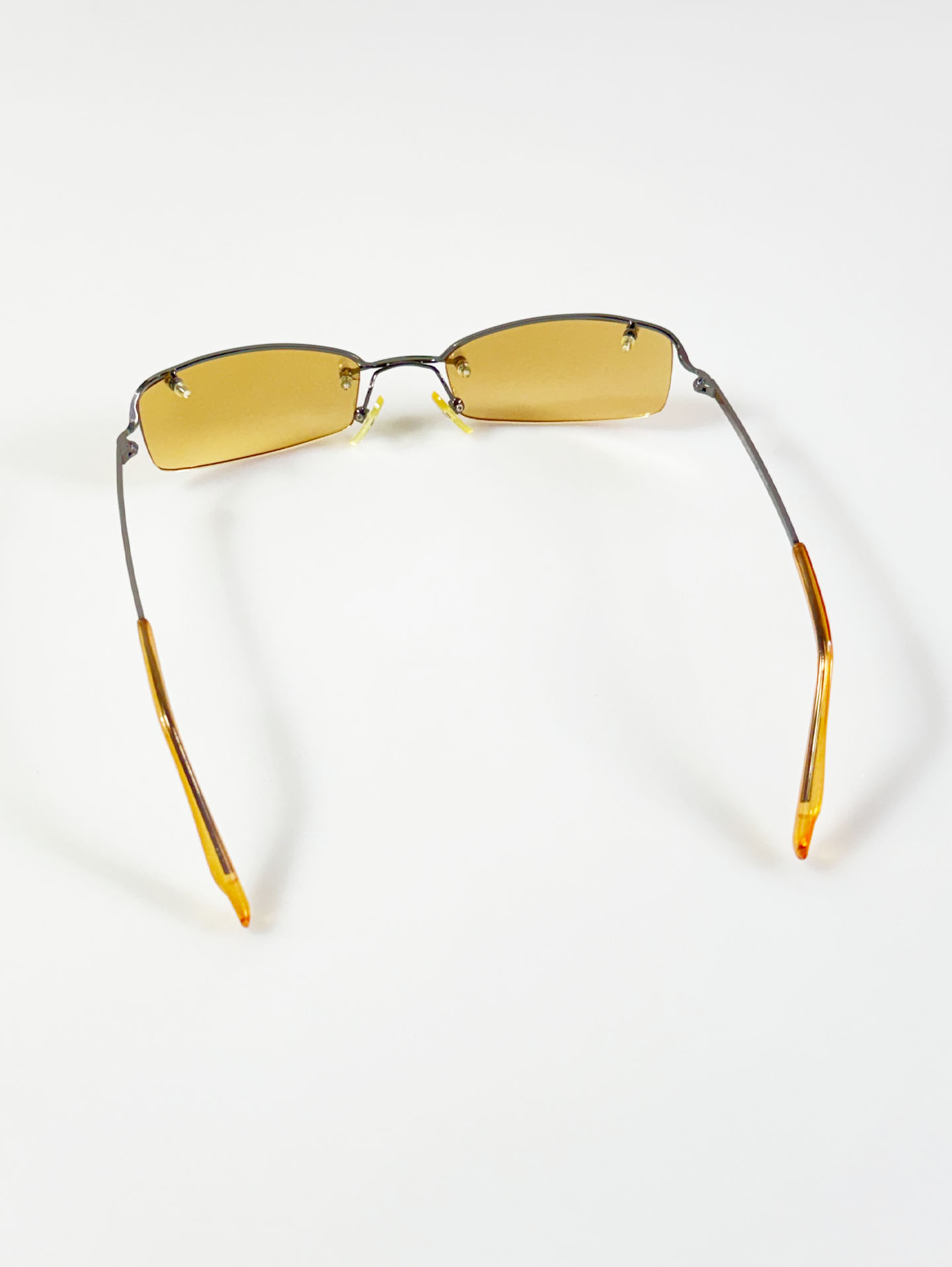 CAPRIO Gunmetal Rimless Square Tint Sunglasses