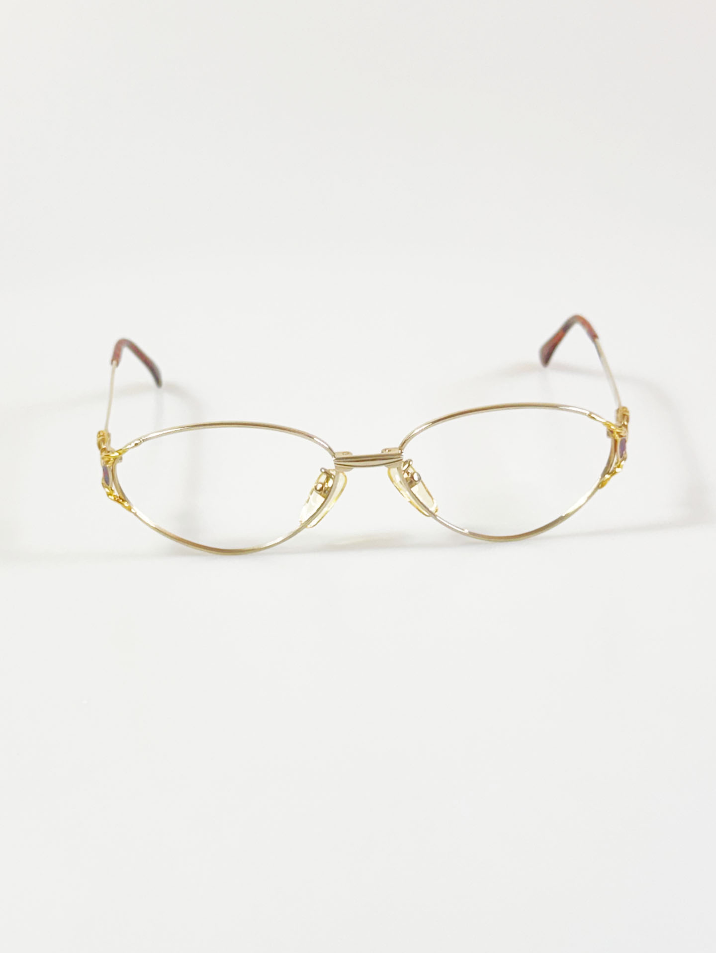 90’s P.S.C FASHION Gold Oval Metal Glasses