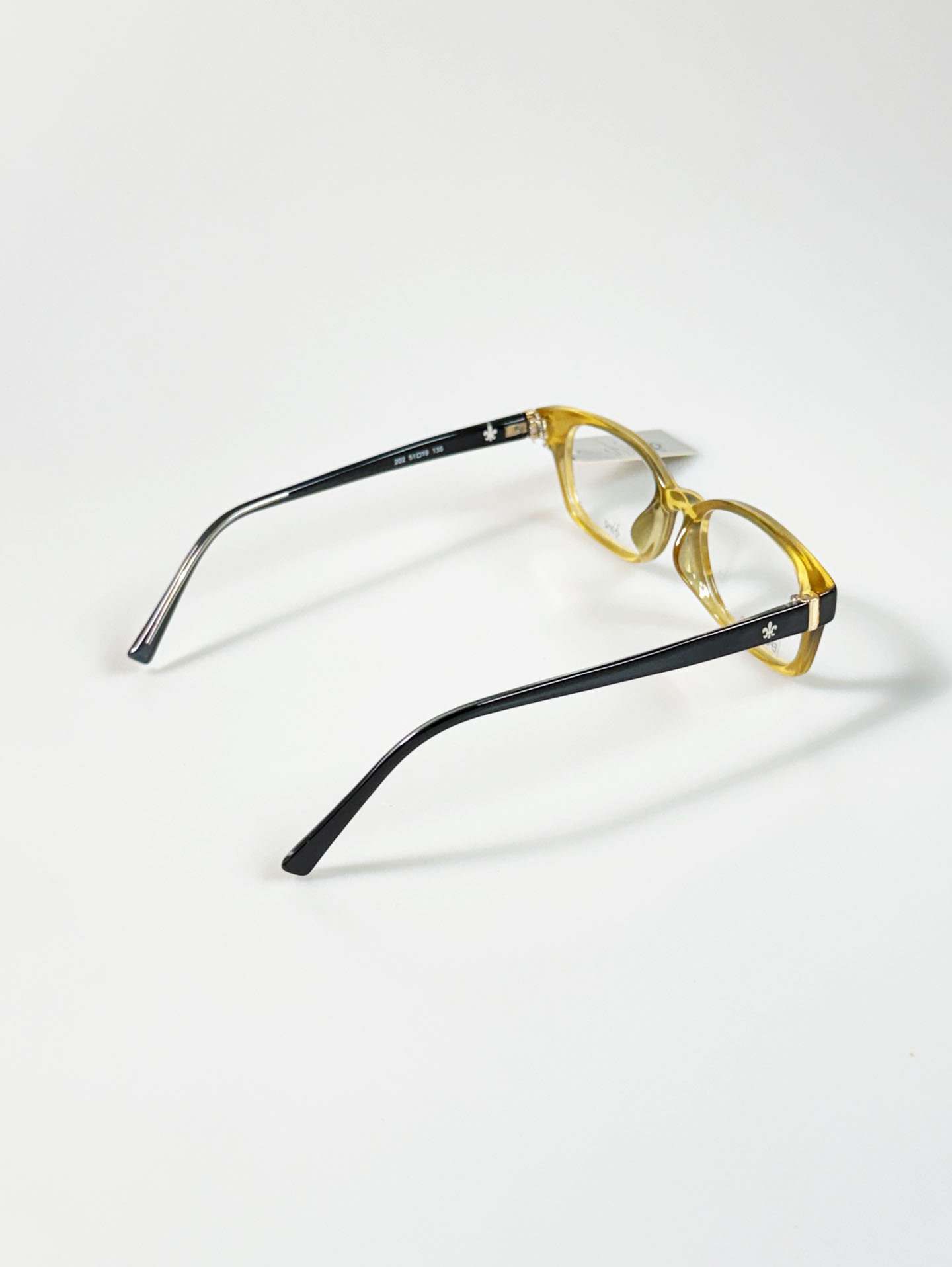 SHINE Epoxy Black Two-Tone Square Horn-Rim Frame Glasses