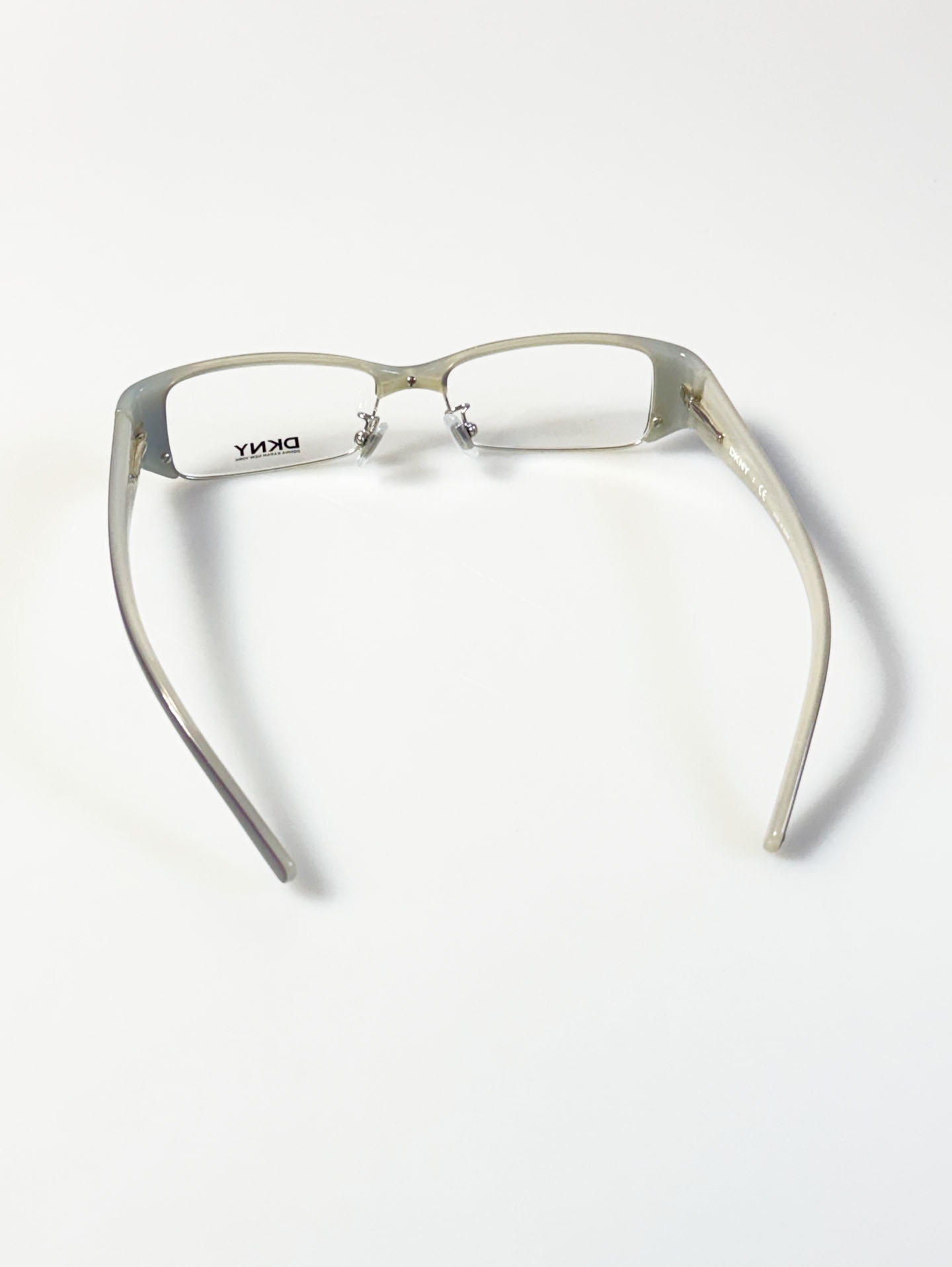 DKNY Purple & Silver Square Combination Frame Glasses