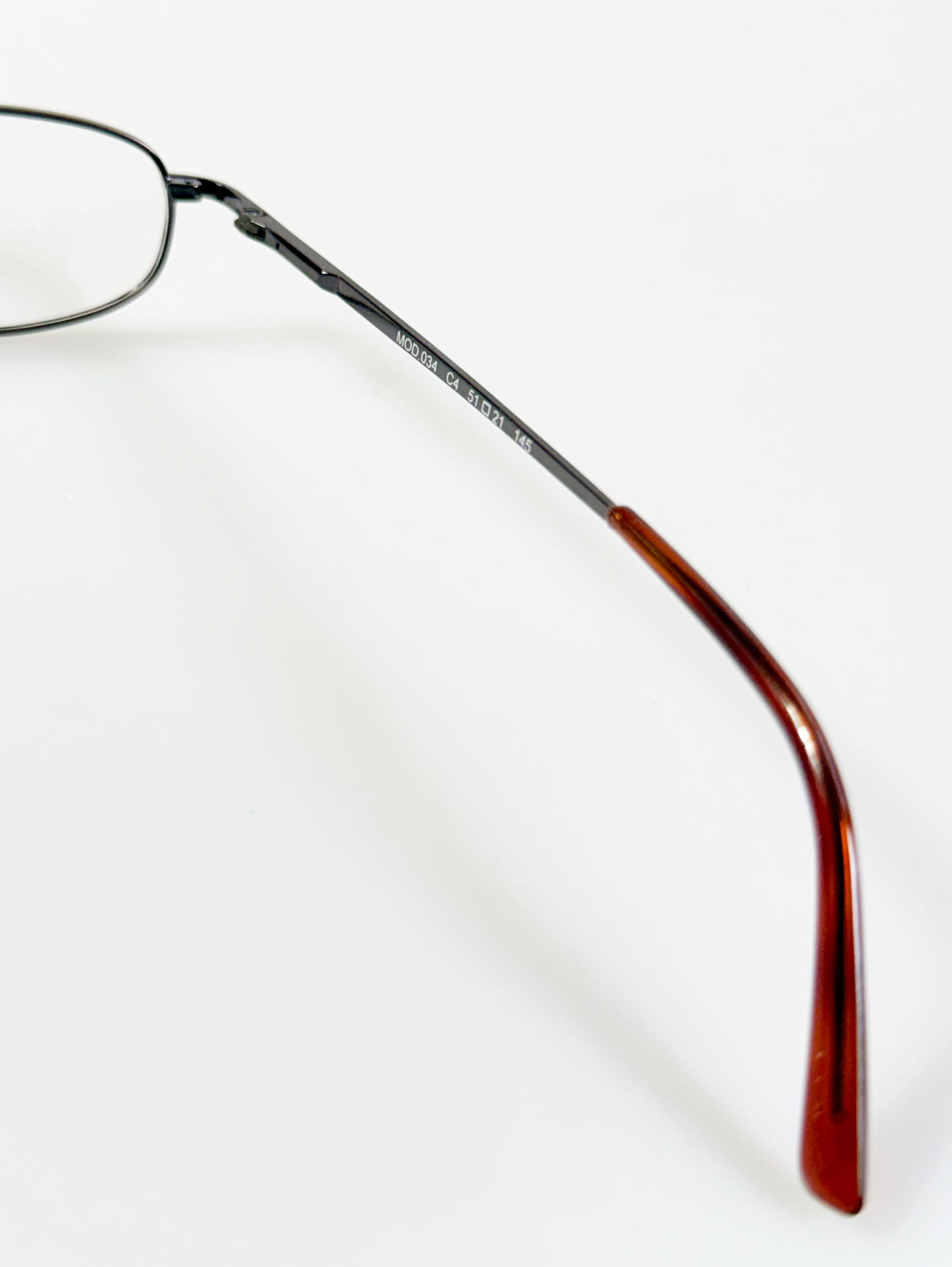 90's TREVI Slim Square Metal Frame Glasses