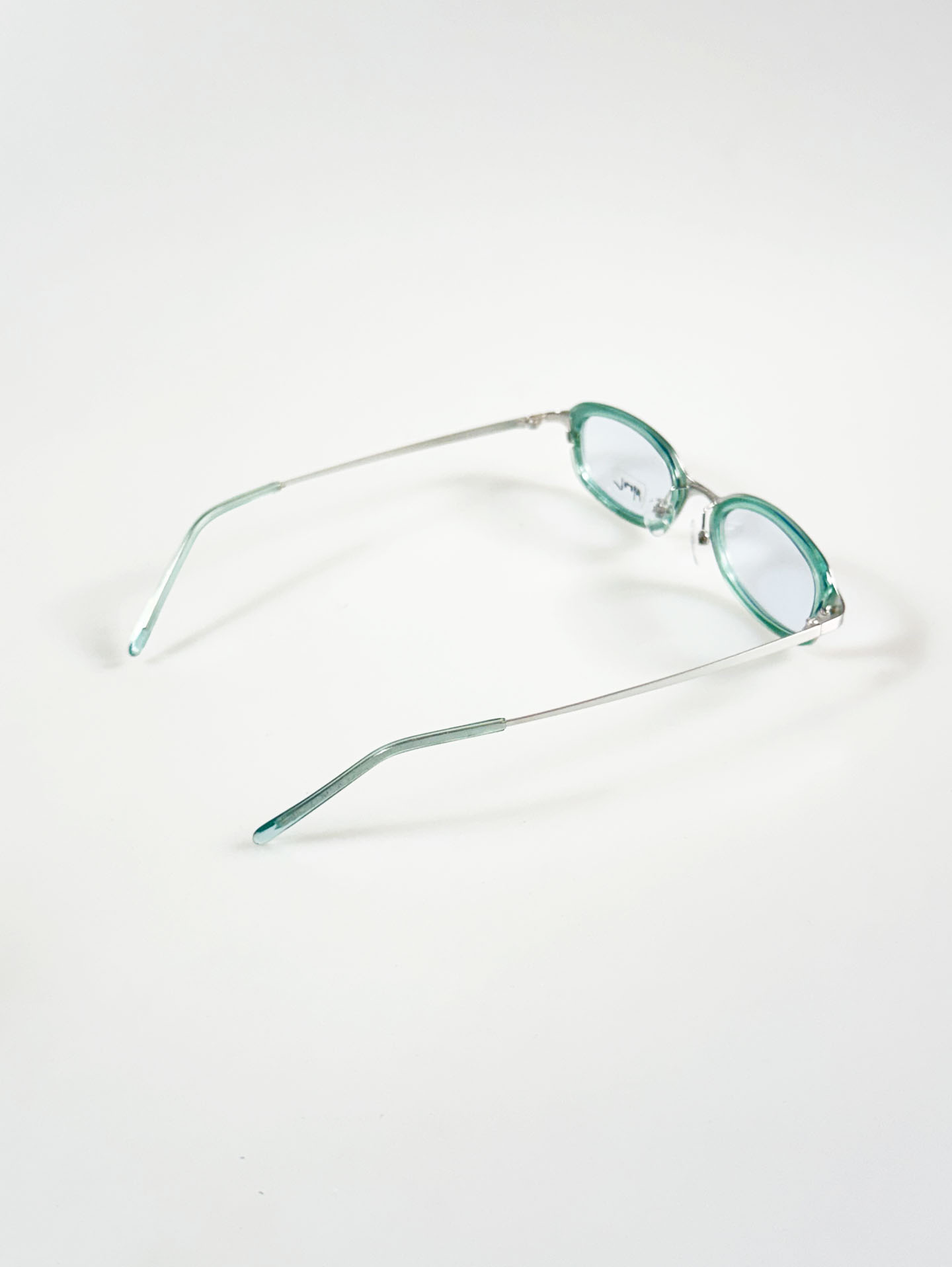 MOOL EYEWEAR Layered Silver Mint Oval Metal Glasses