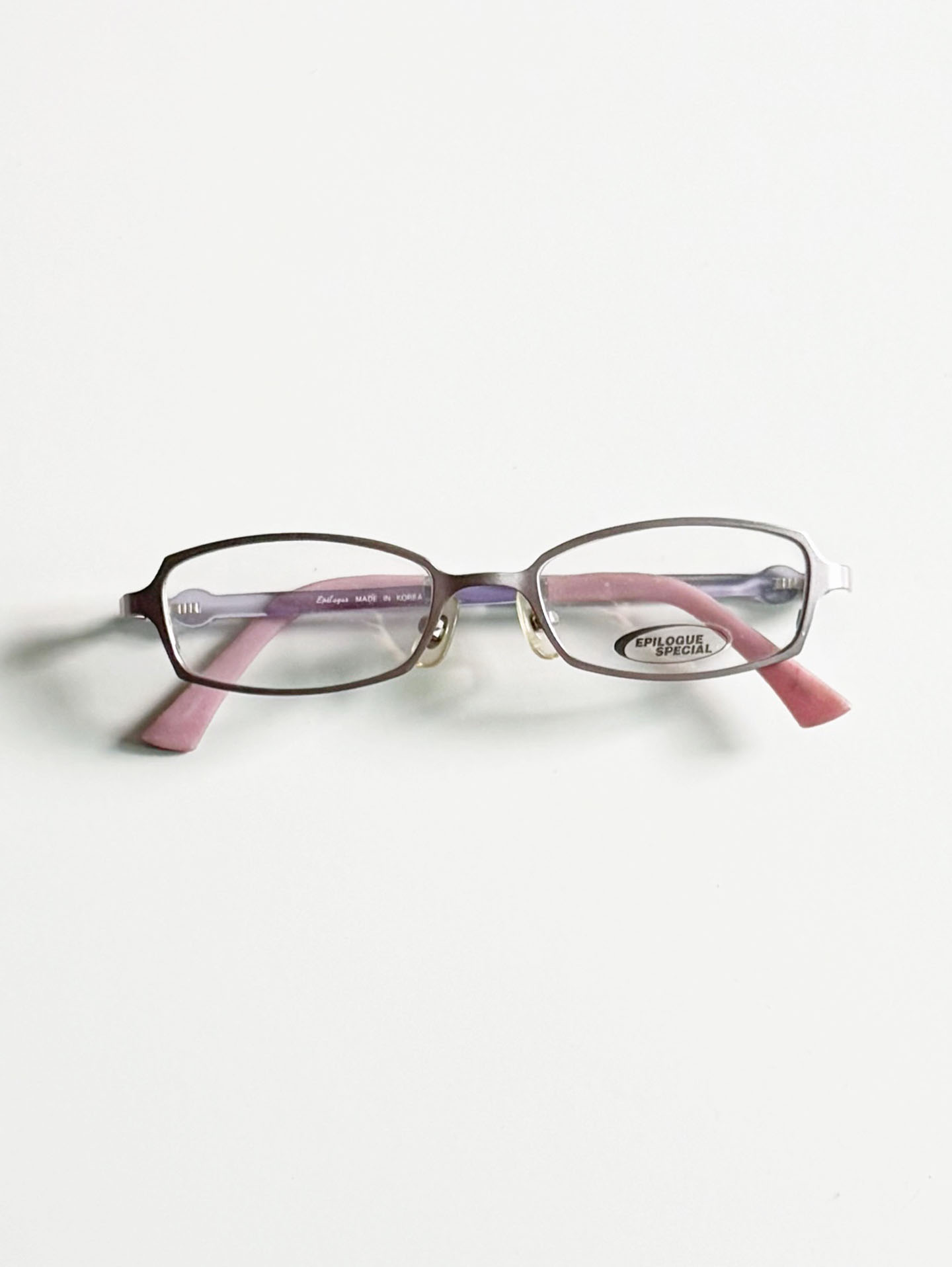 EPILOGUE Slim Square Metal Frame Glasses