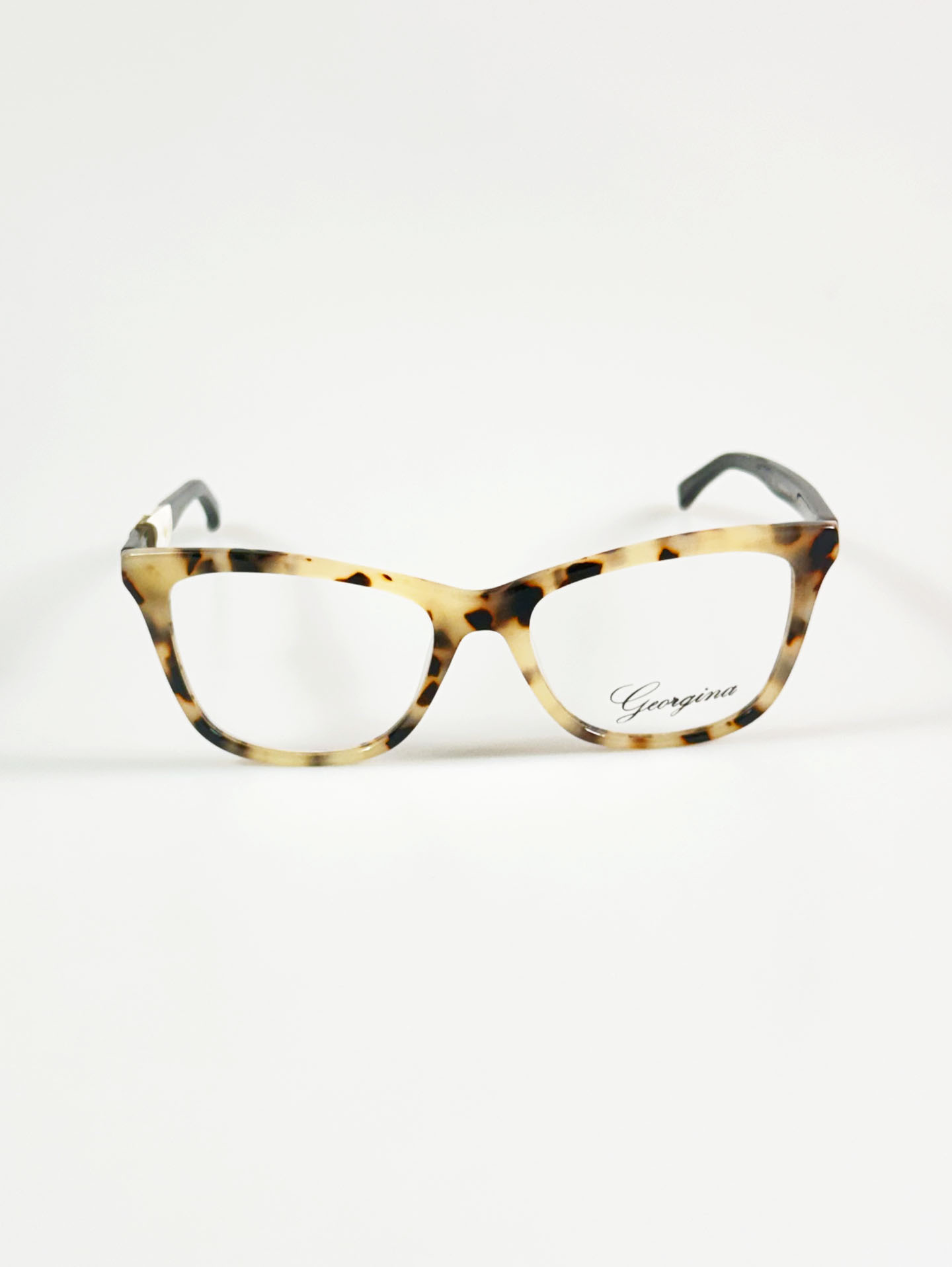 GEORGINA Cat-Eye Tortoise Horn-Rim Frame Glasses