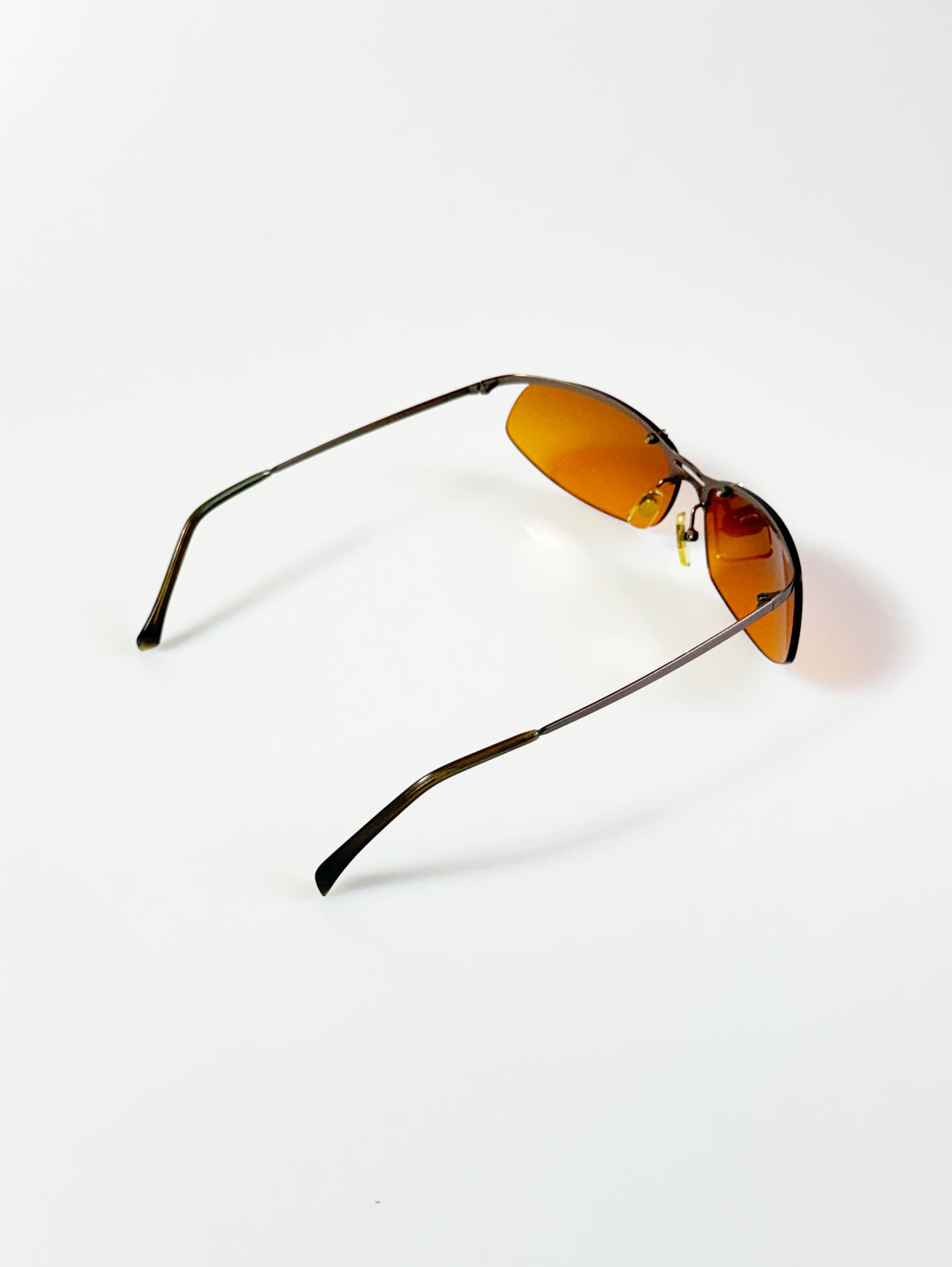 90's JEEP Rimless Square Wrap Metal Titned Sunglasses