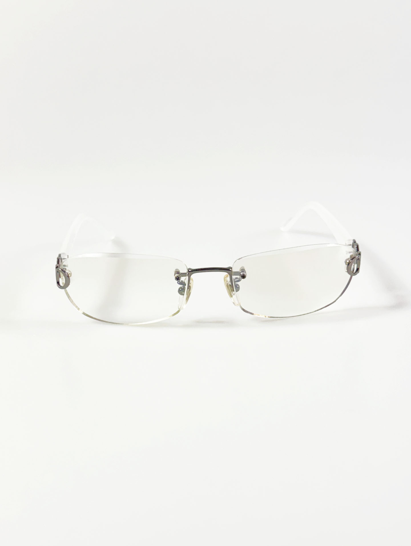 CAPRIO Rimless Square Metal Tinted Sunglasses