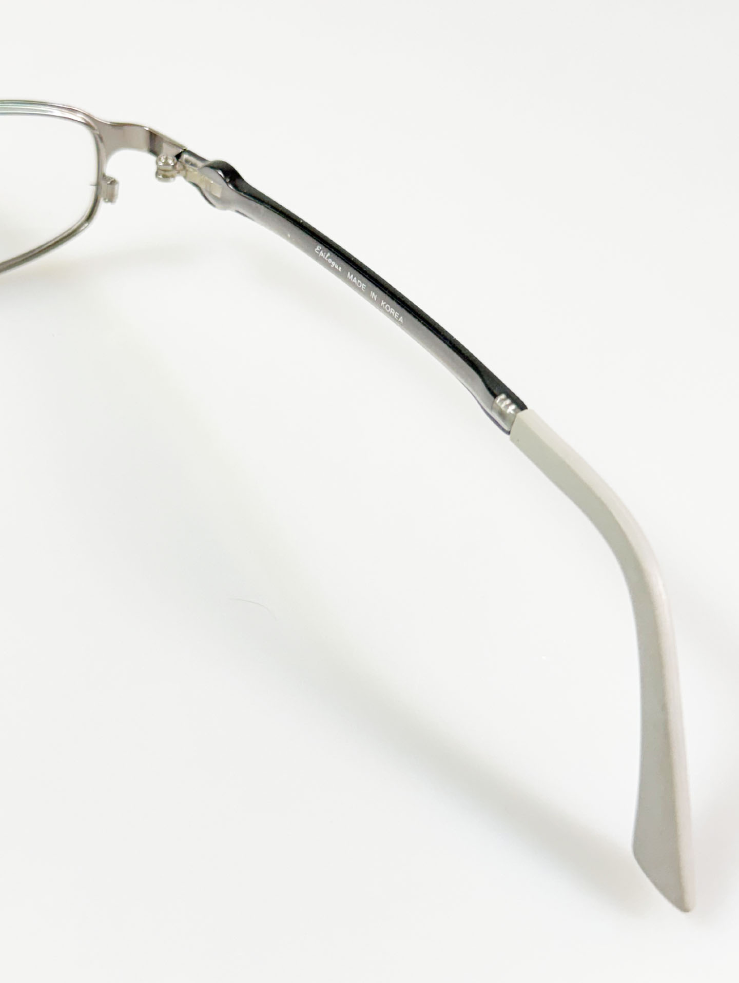 EPILOGUE Silver Square Metal Glasses