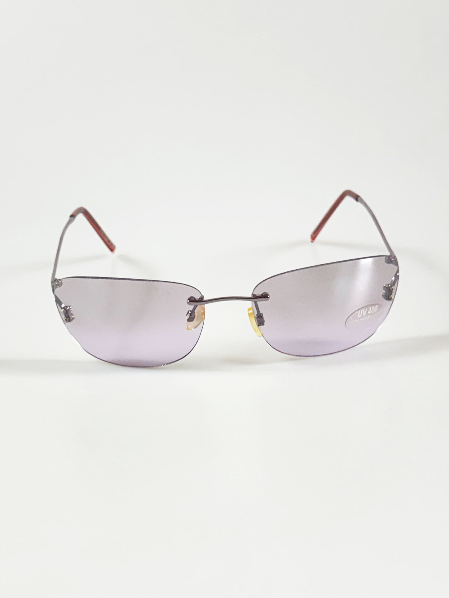 INKOGNITO Silver Rimless Square Tint Sunglasses