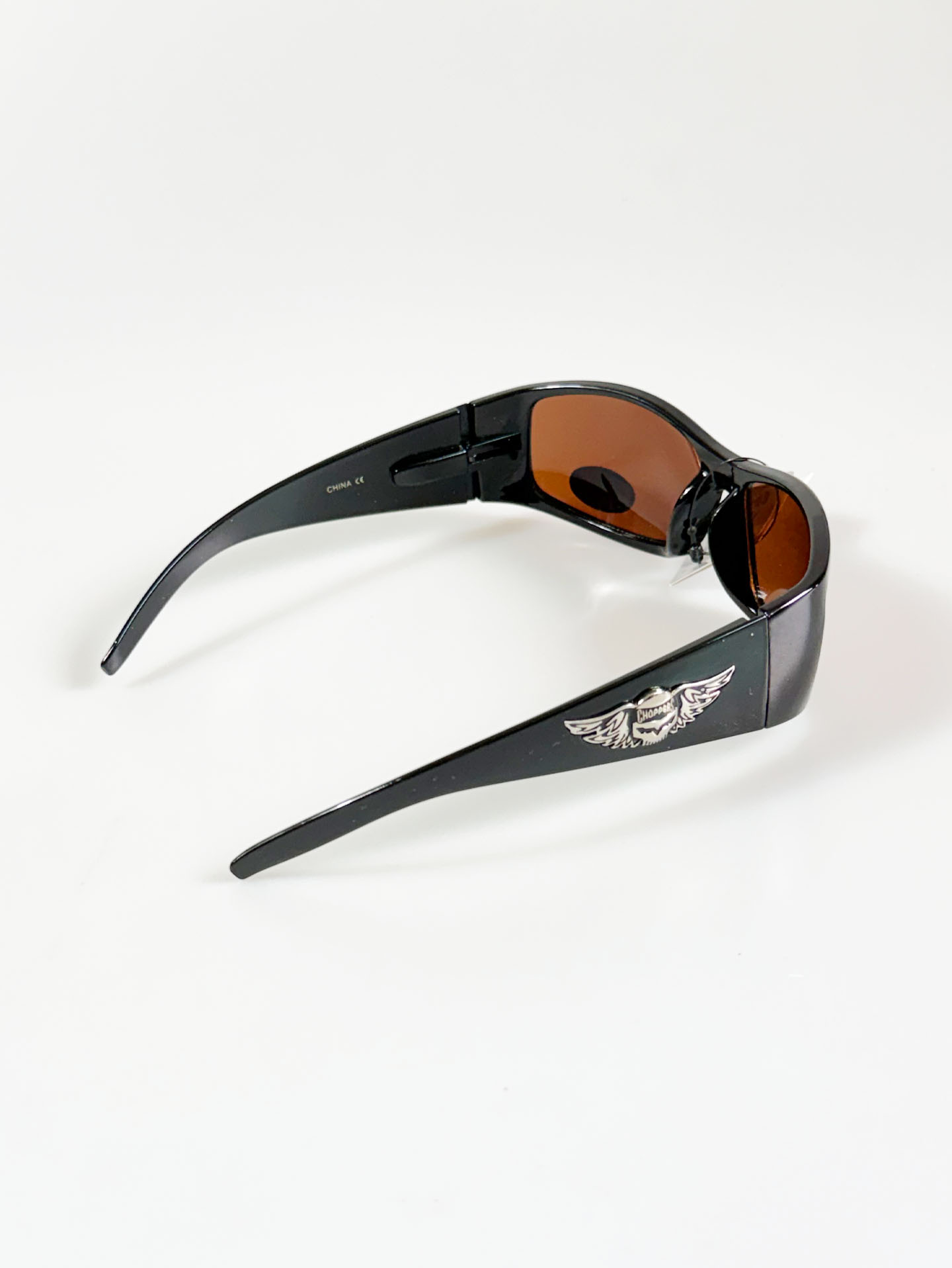 CHOPPERS Matte Black Wraparound Biker Tint Sunglasses