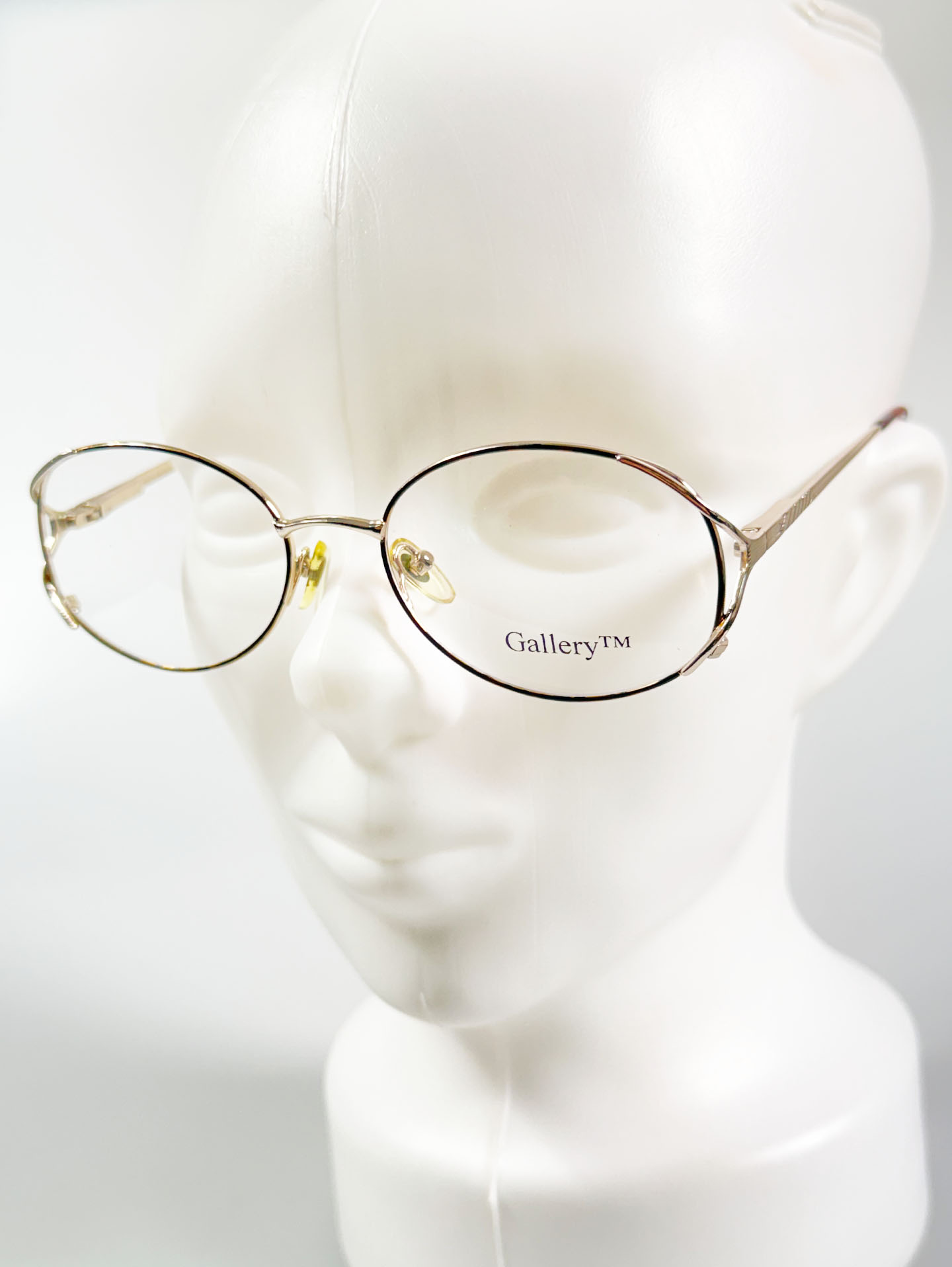 90's GALLERY Gold & Tortoishell Oval Metal Frame Glasses