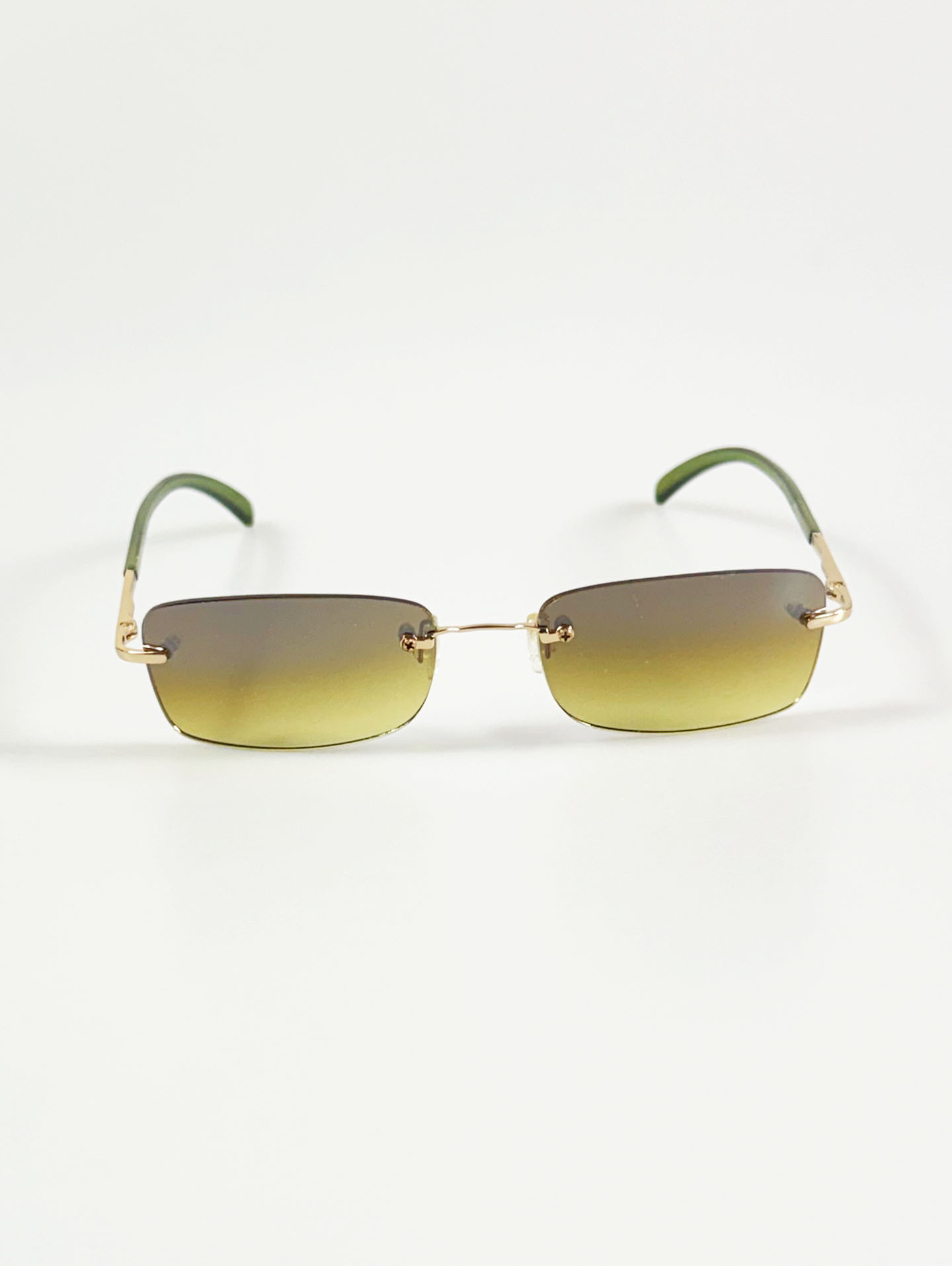 CAPRIO Rimless Square Metal Tinted Sunglasses