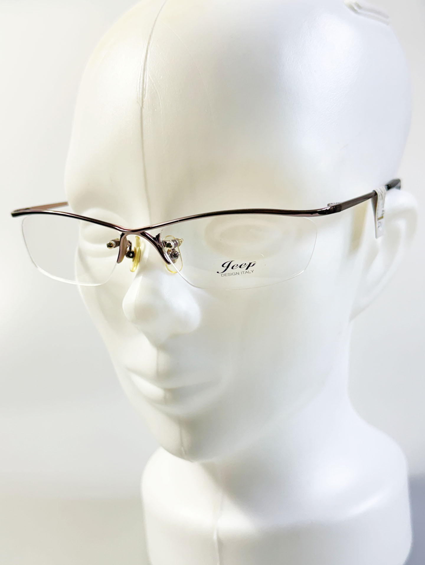 JEEP Half-Rim Square Metal Frame Glasses
