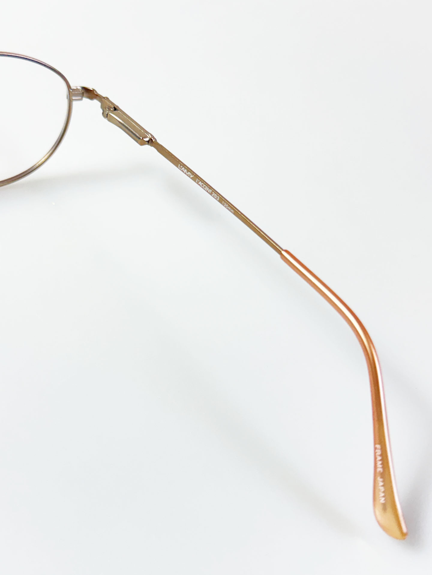 LAMY Bronze Gold Slim Oval Metal Frame Glasses