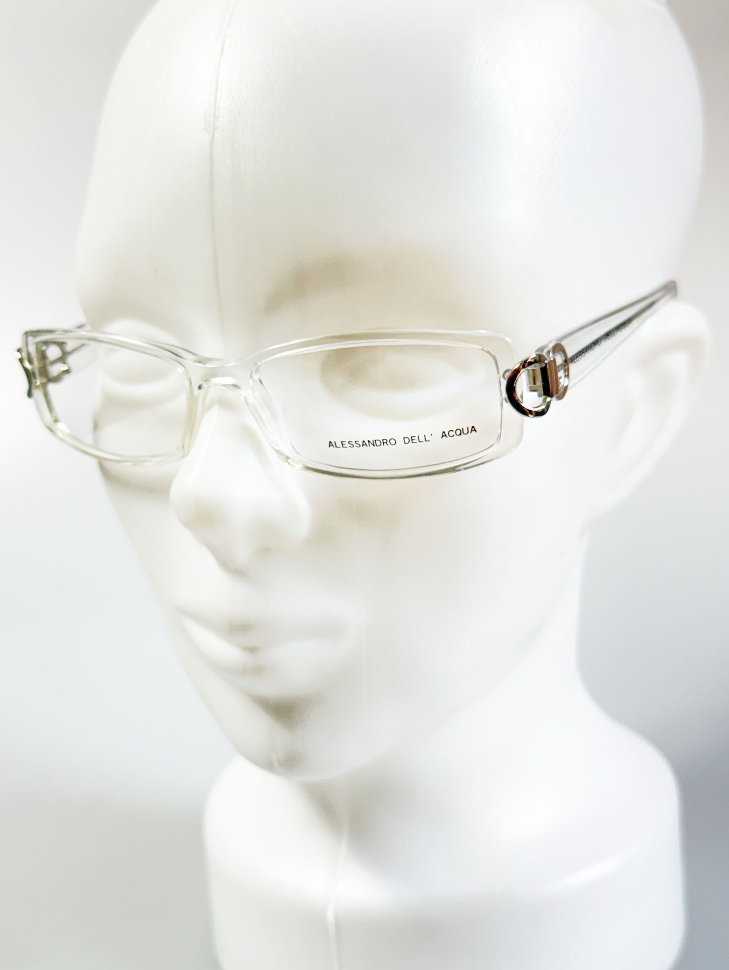 ALESSANDRO DELL'ACQUA Clear Square Horn-Rim Frame Glasses