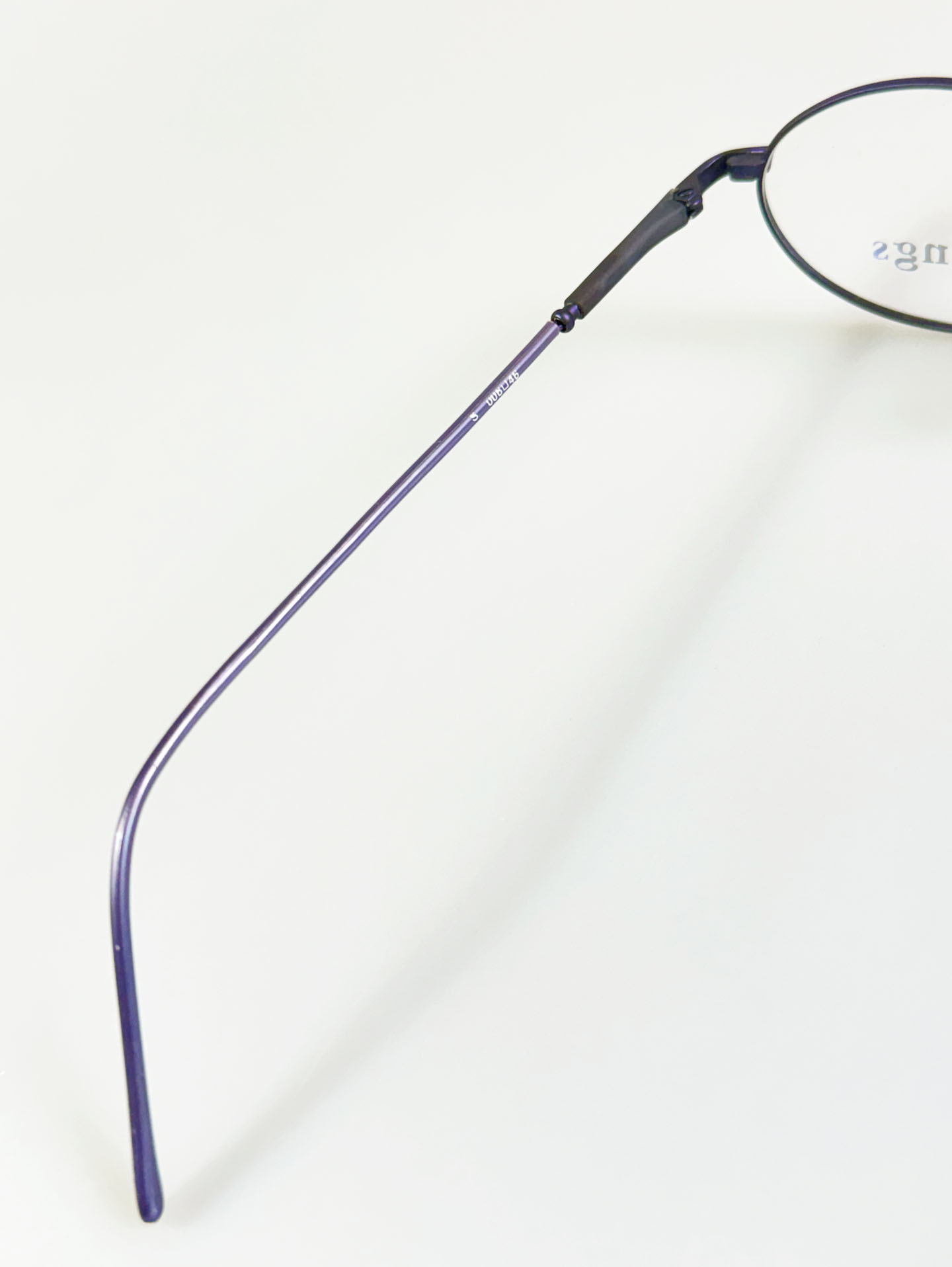 Vikings Slim Oval Purple Metal Frame Glasses