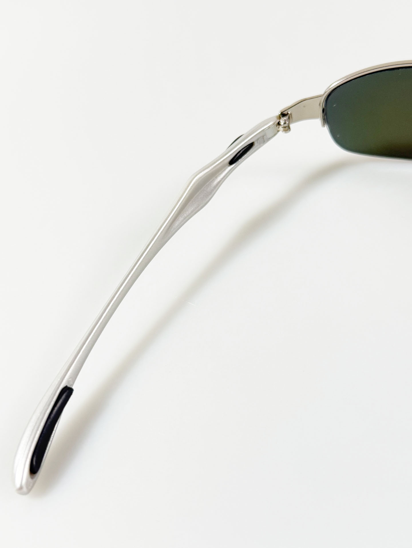 Silver Wraparound Square Metal Mirrored Sunglasses