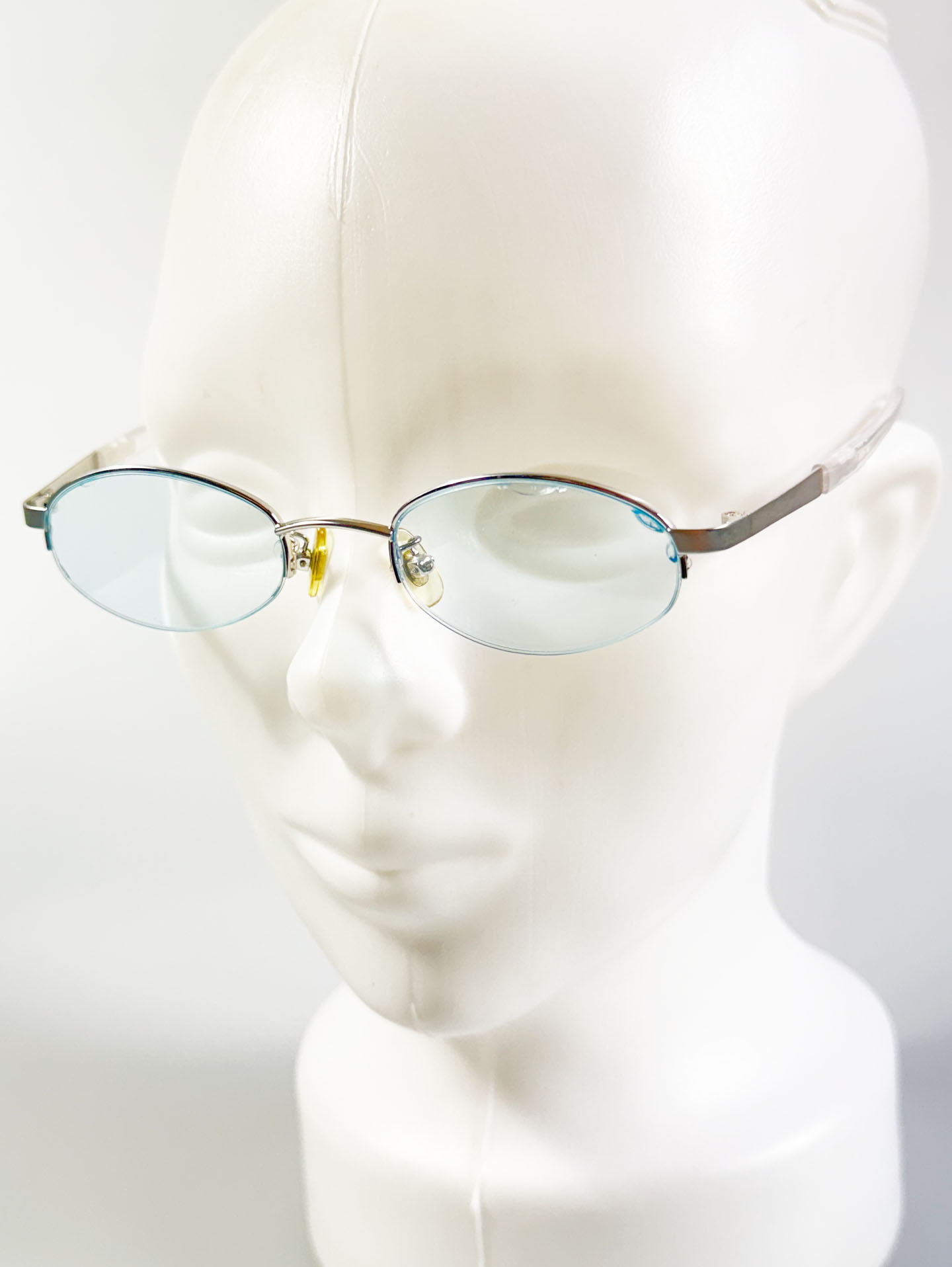 InToo Silver Semi-Rimless Oval Metal Glasses