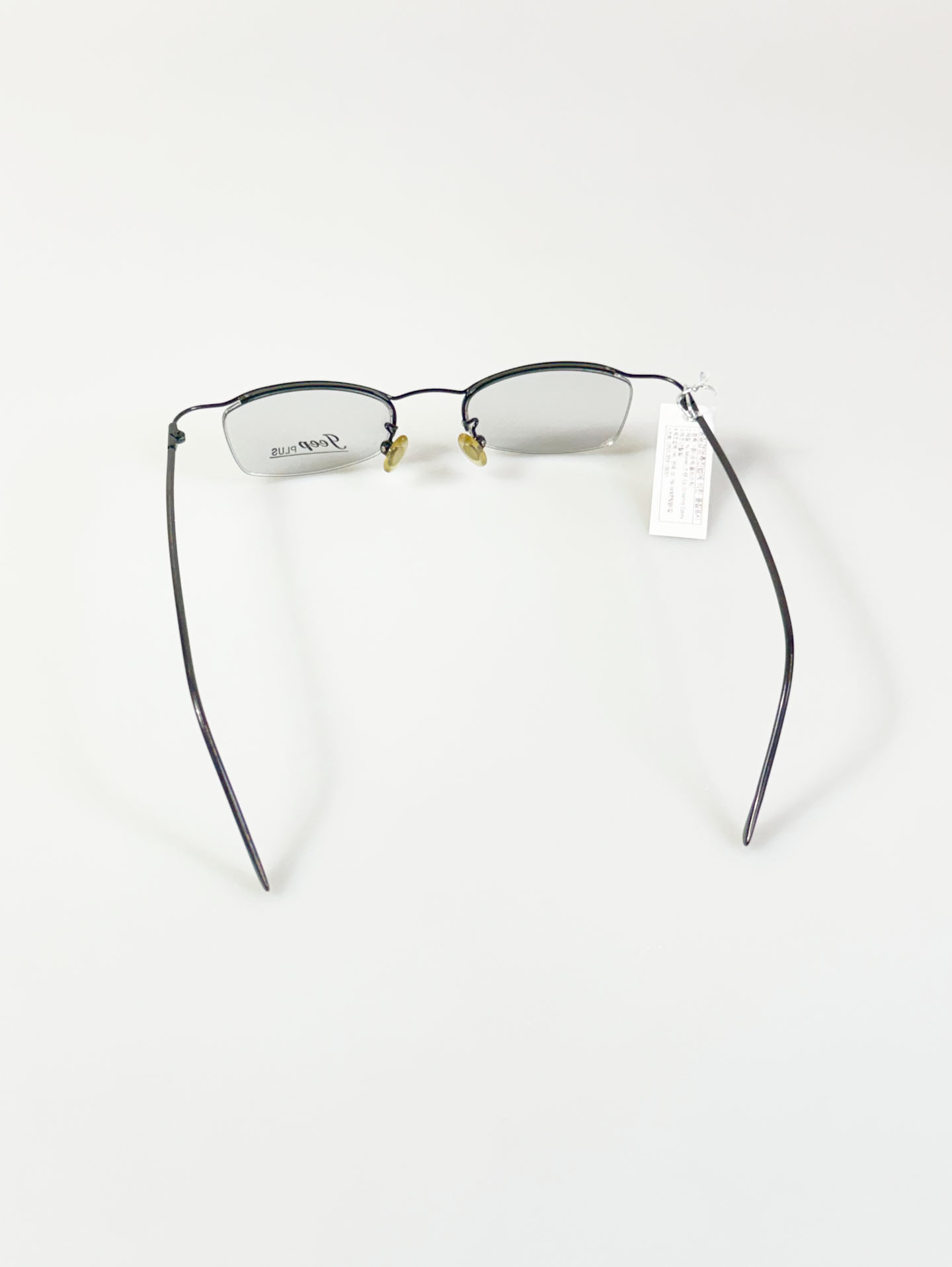 JEEP Black Half-Rim Square Metal Frame Glasses