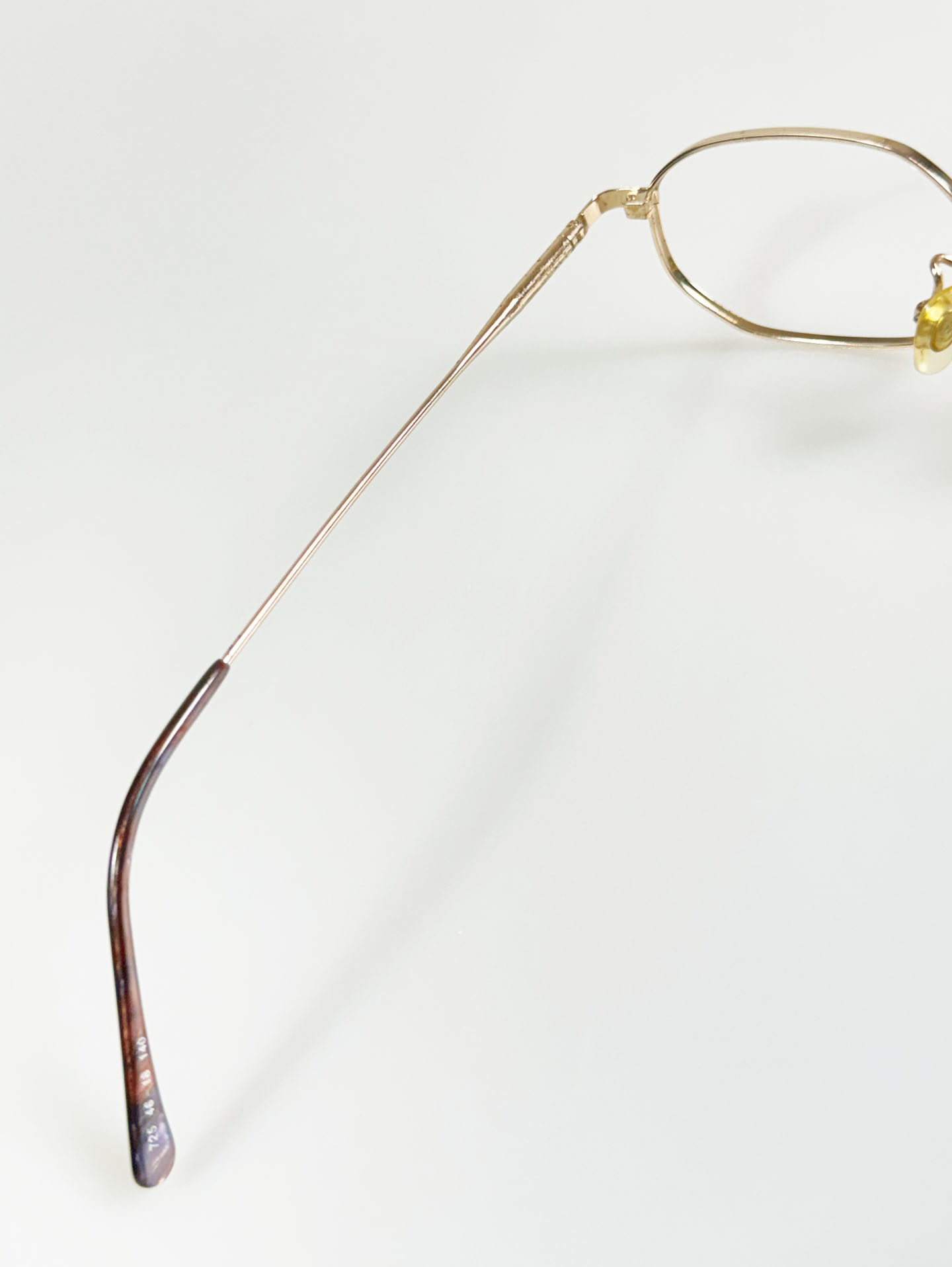 90's ENC Gold Slim Square Metal Glasses