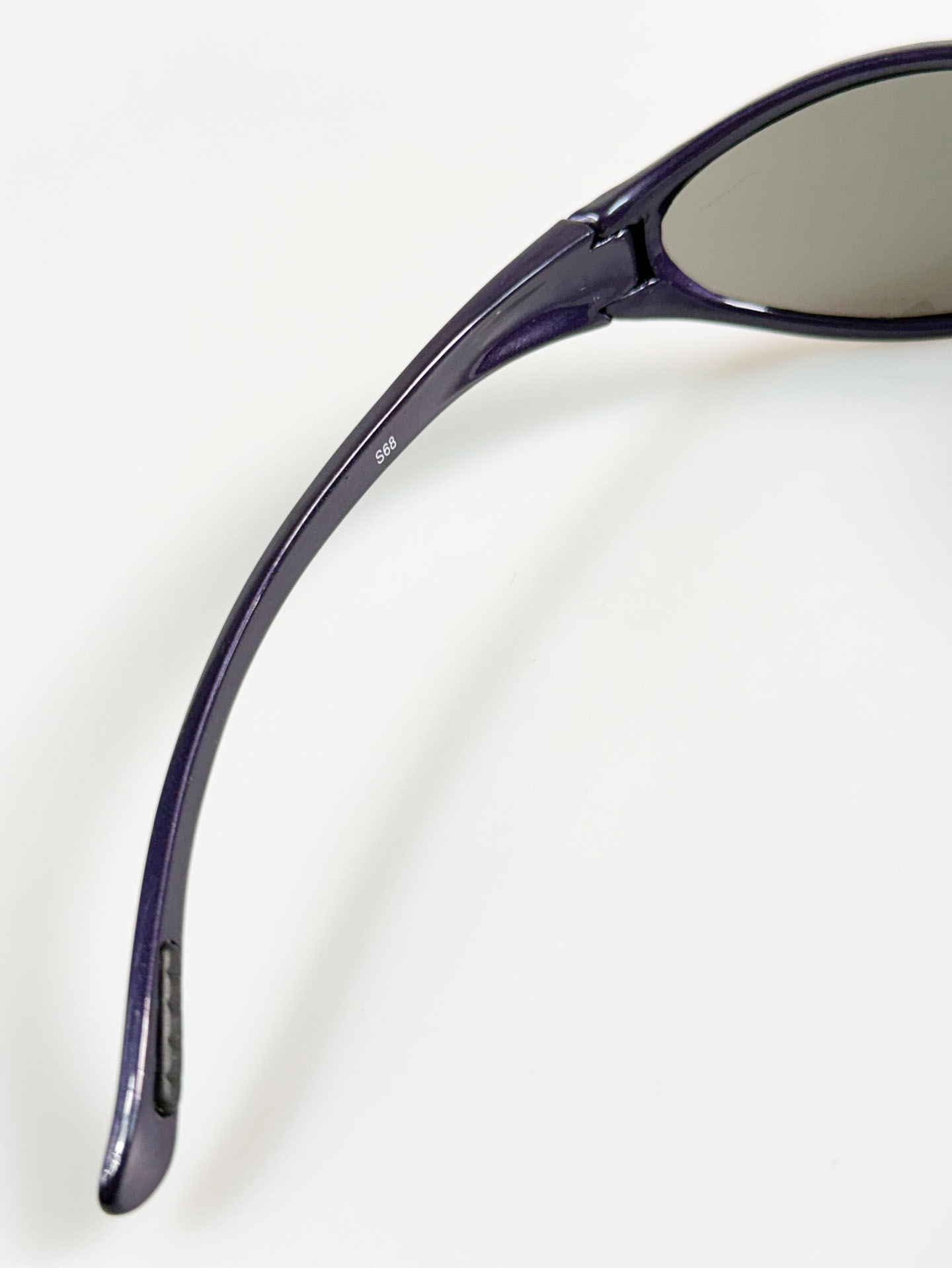BLOC Purple Wraparound Oval Frame Sunglasses