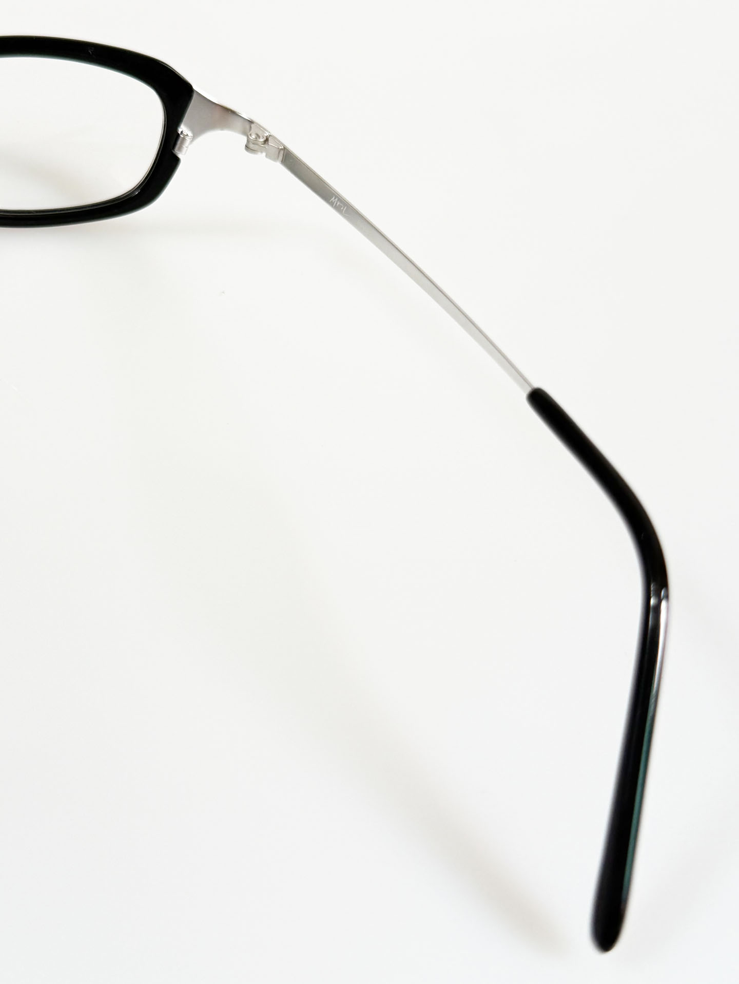 MOOL EYEWEAR Layered Silver Black Oval Metal Glasses