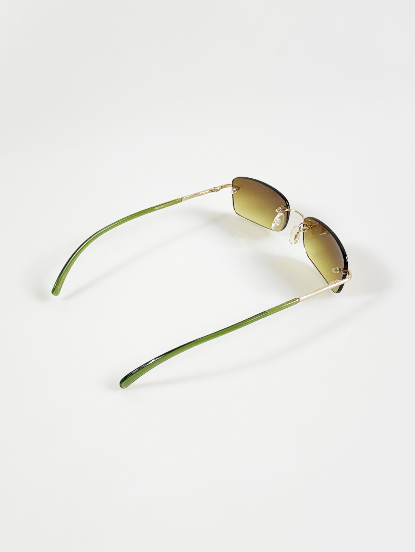 CAPRIO Rimless Square Metal Tinted Sunglasses
