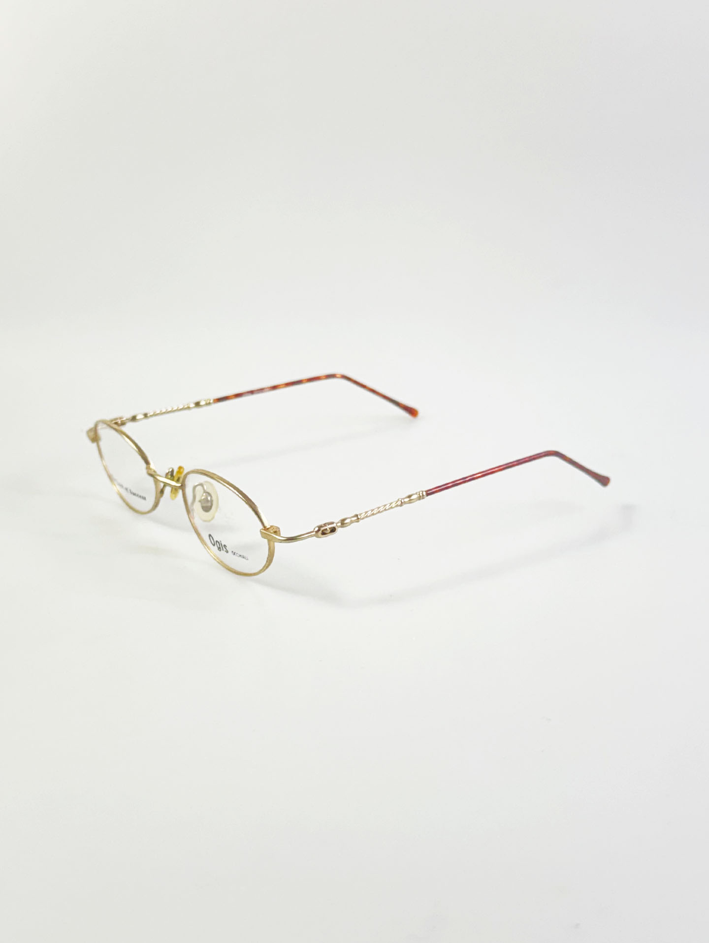 OGIS OCCHIALI Gold Slim Oval Metal Glasses
